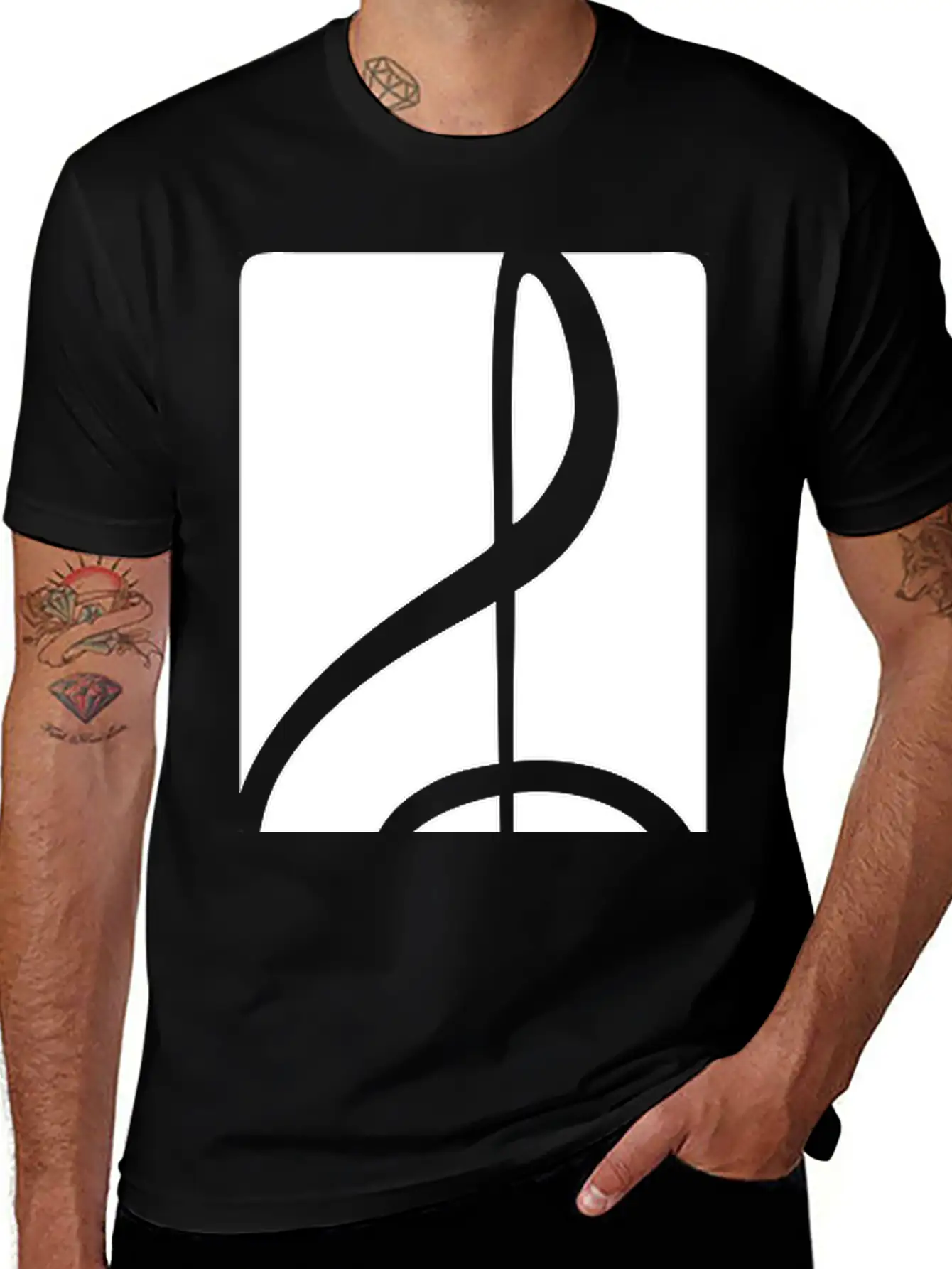 Music Clef Note French Violin Treble Musical Sound Stylish Everyday T-Shirt – Unisex Basic Cotton Tee
