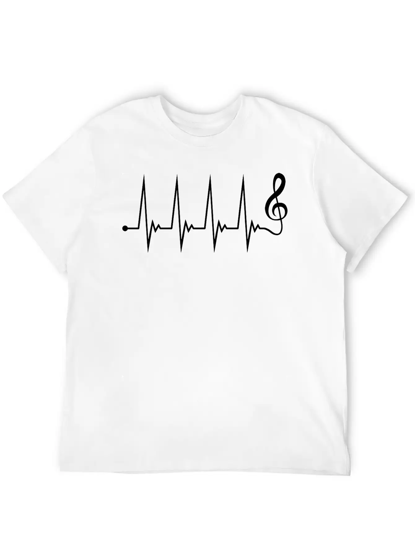 Music Clef Note Violin Treble Sound Pulse ECG Timeless Short Sleeve Tee – Comfy And Minimalist Design