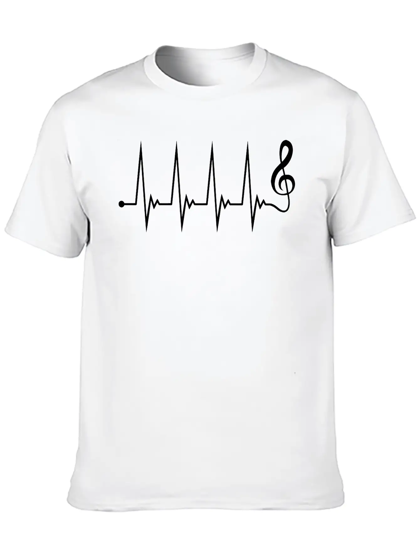 Music Clef Note Violin Treble Sound Pulse ECG Timeless Short Sleeve Tee – Comfy And Minimalist Design