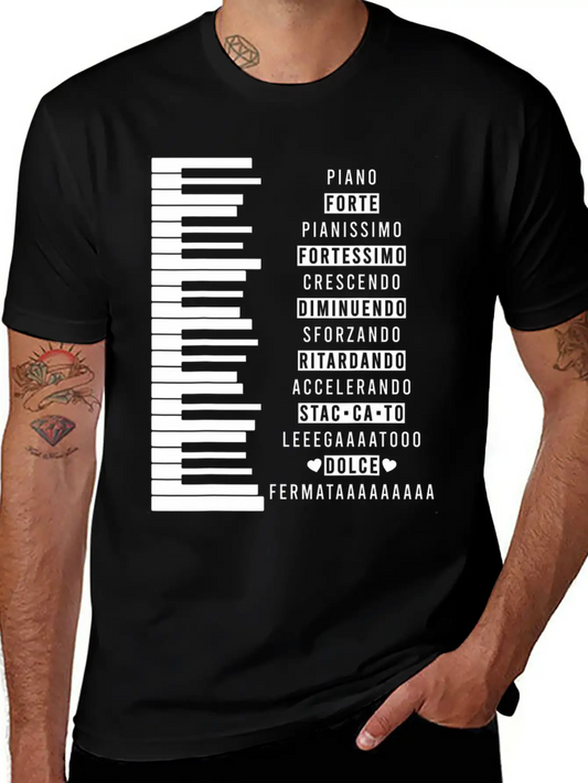 Music Dynamics Theory Musicians Piano Comfortable Minimalist Graphic Tee – Summer Style Essential
