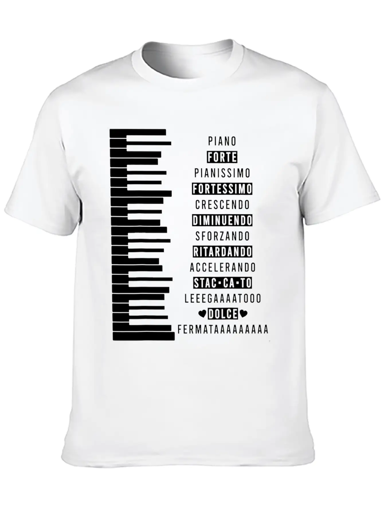 Music Dynamics Theory Musicians Piano Comfortable Minimalist Graphic Tee – Summer Style Essential