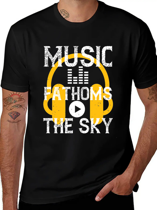Music Fathoms The Sky Unisex Casual T-Shirt – Clean Design For Daily Comfort