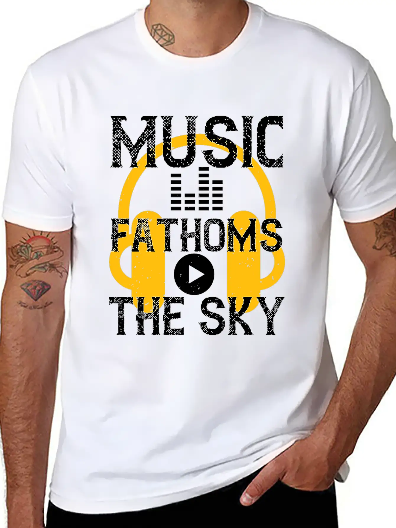 Music Fathoms The Sky Unisex Casual T-Shirt – Clean Design For Daily Comfort
