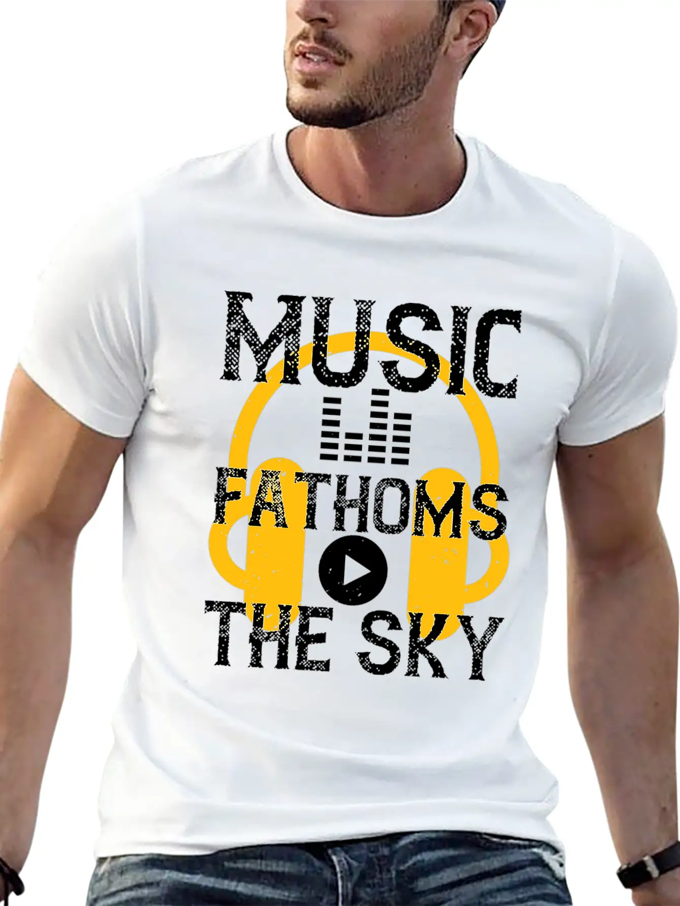 Music Fathoms The Sky Unisex Casual T-Shirt – Clean Design For Daily Comfort