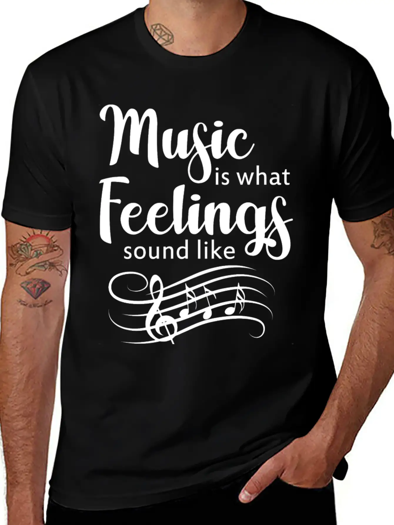 Music Feelings Band Gift Raving Concert Party Stylish Everyday T-Shirt – Unisex Basic Cotton Tee