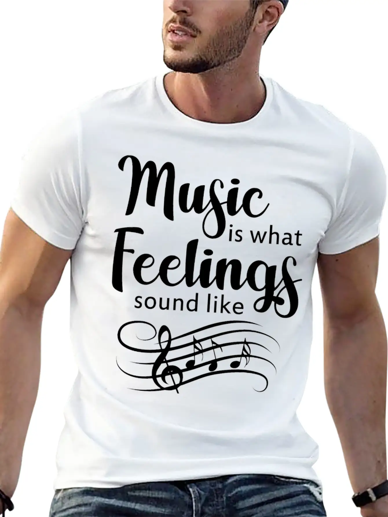 Music Feelings Band Gift Raving Concert Party Stylish Everyday T-Shirt – Unisex Basic Cotton Tee