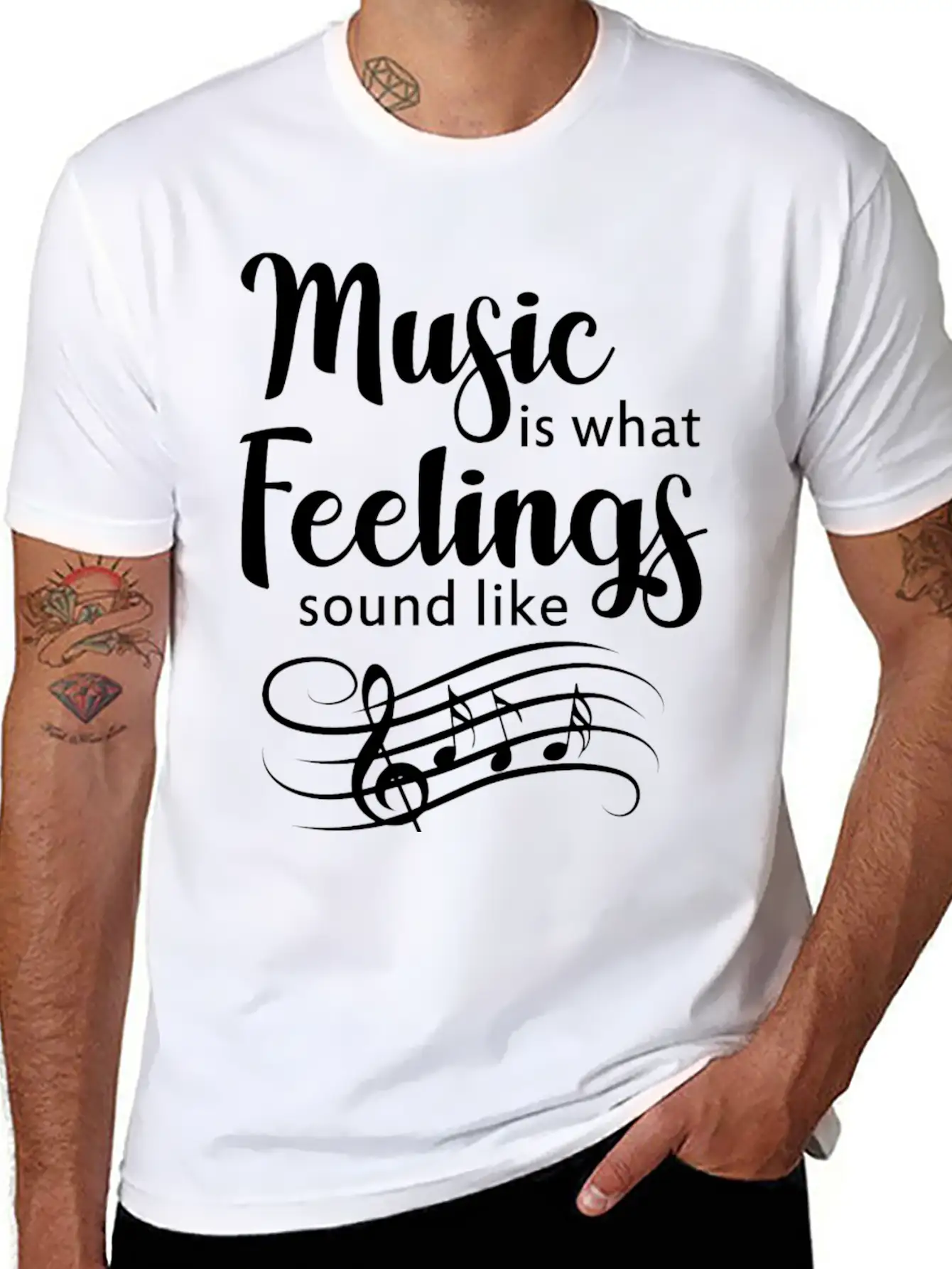 Music Feelings Band Gift Raving Concert Party Stylish Everyday T-Shirt – Unisex Basic Cotton Tee