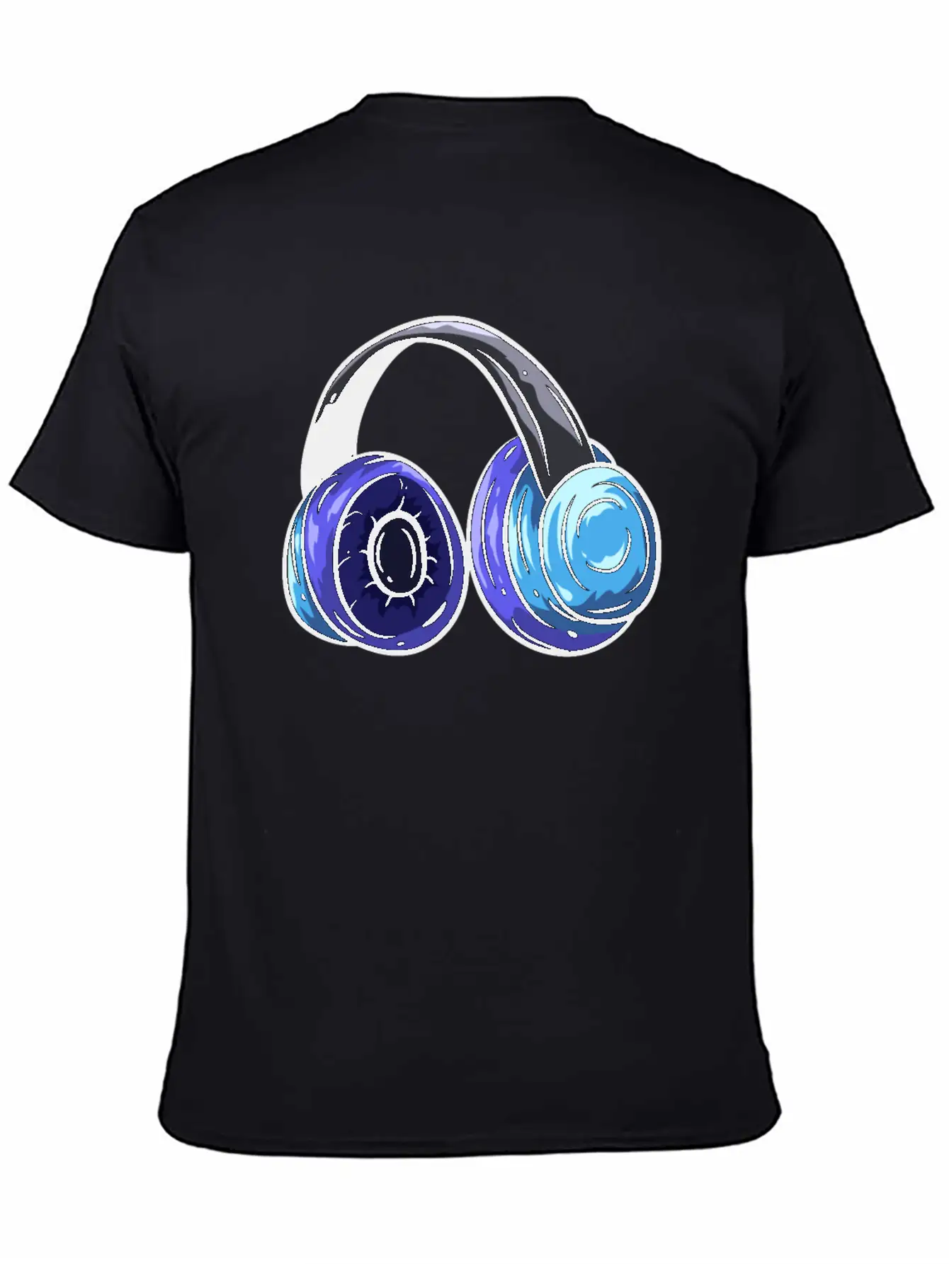 Music Headphones Unisex Short Sleeve Soft Cotton T-Shirt – Casual Everyday Wear