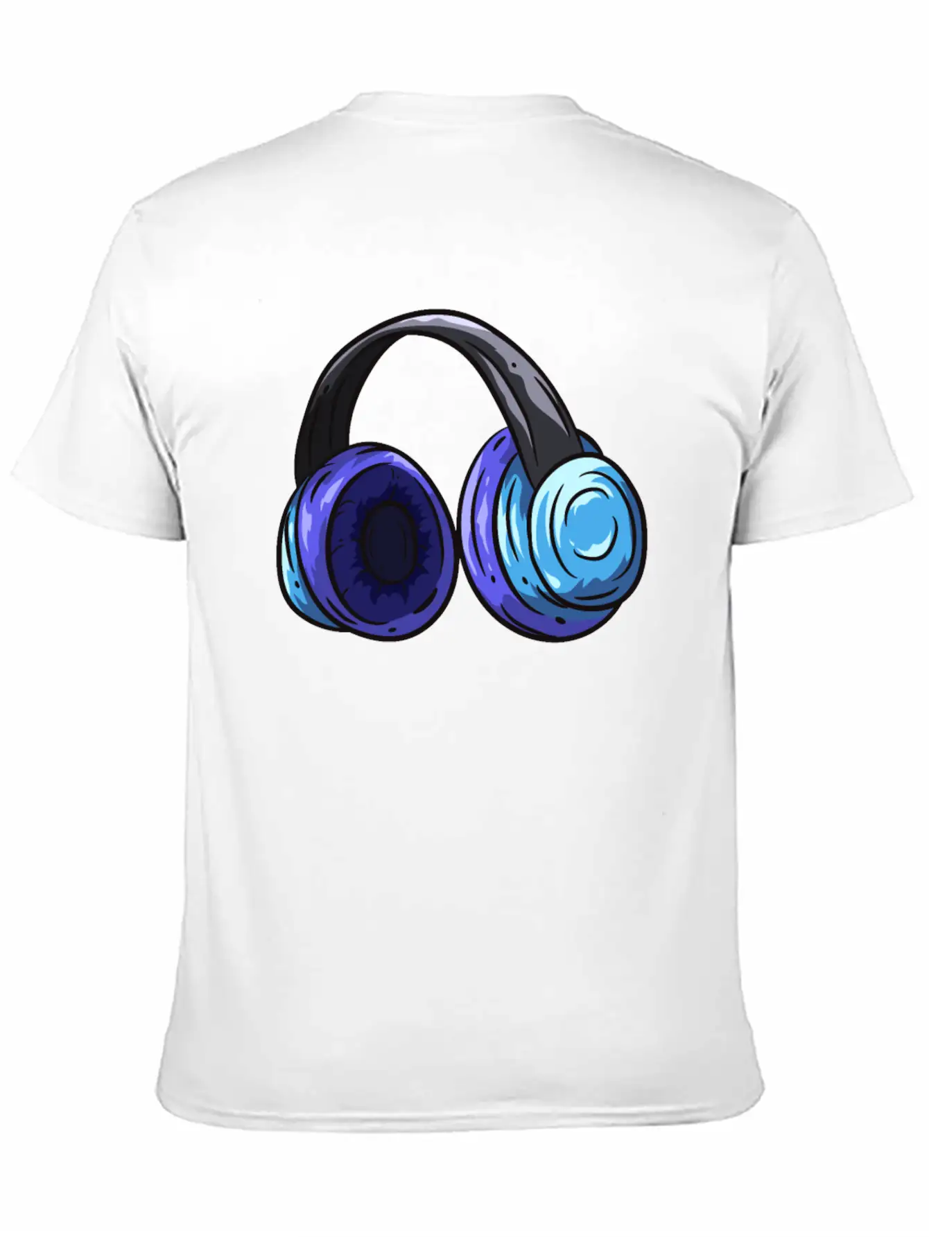 Music Headphones Unisex Short Sleeve Soft Cotton T-Shirt – Casual Everyday Wear