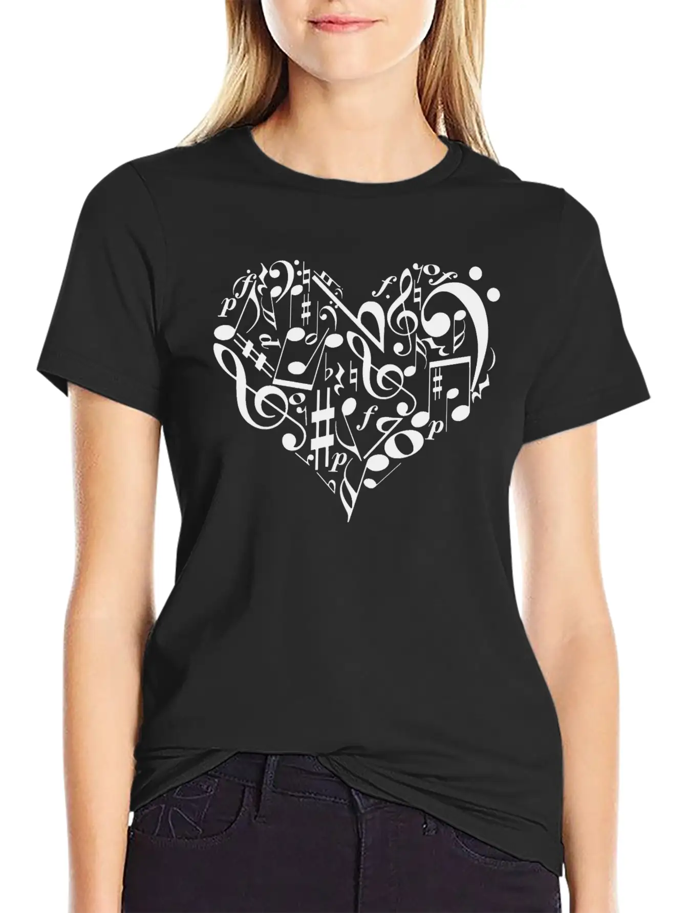 Music Heart Timeless Short Sleeve Tee – Comfy And Minimalist Design