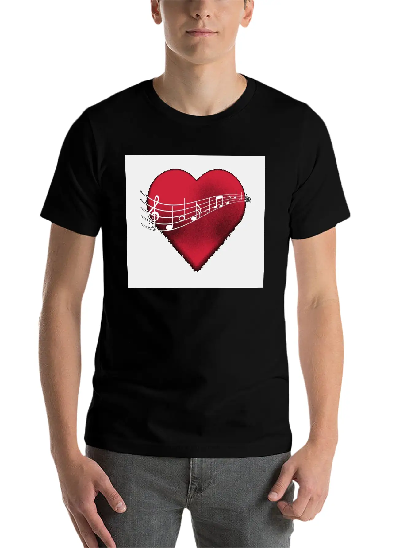 Music In The Heart Comfortable Minimalist Graphic Tee – Summer Style Essential
