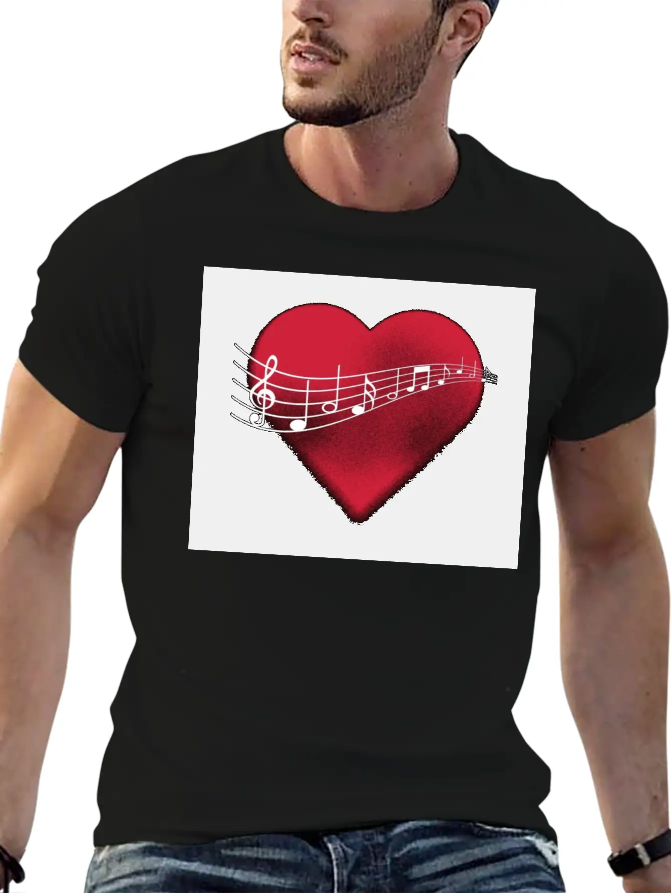 Music In The Heart Comfortable Minimalist Graphic Tee – Summer Style Essential