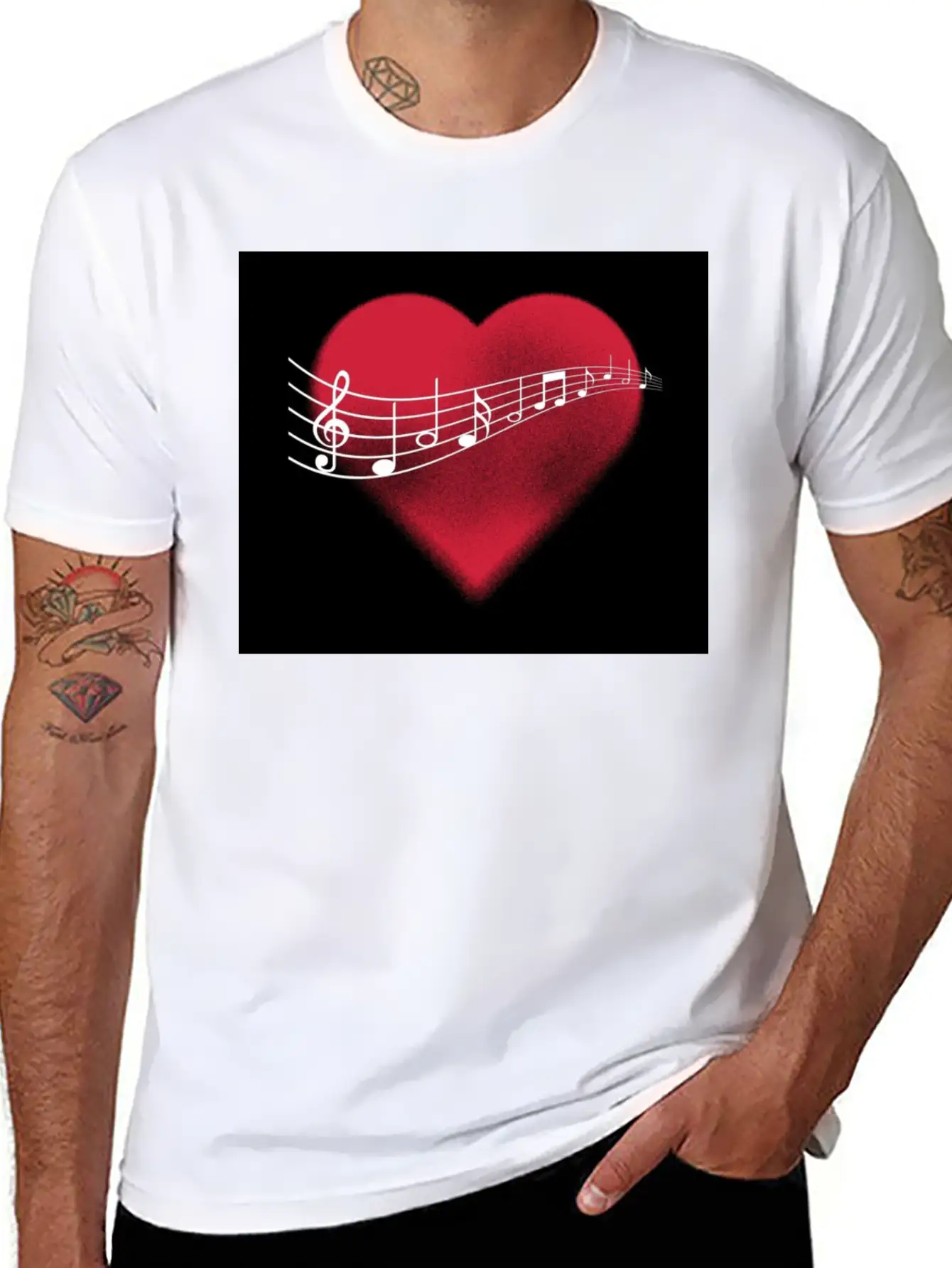Music In The Heart Comfortable Minimalist Graphic Tee – Summer Style Essential