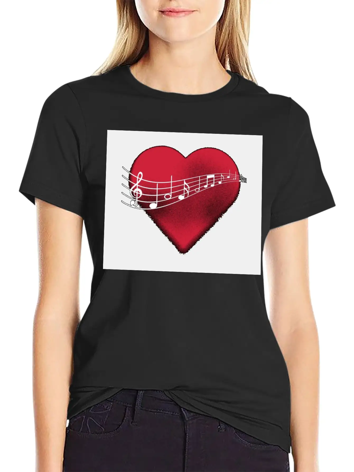 Music In The Heart Comfortable Minimalist Graphic Tee – Summer Style Essential