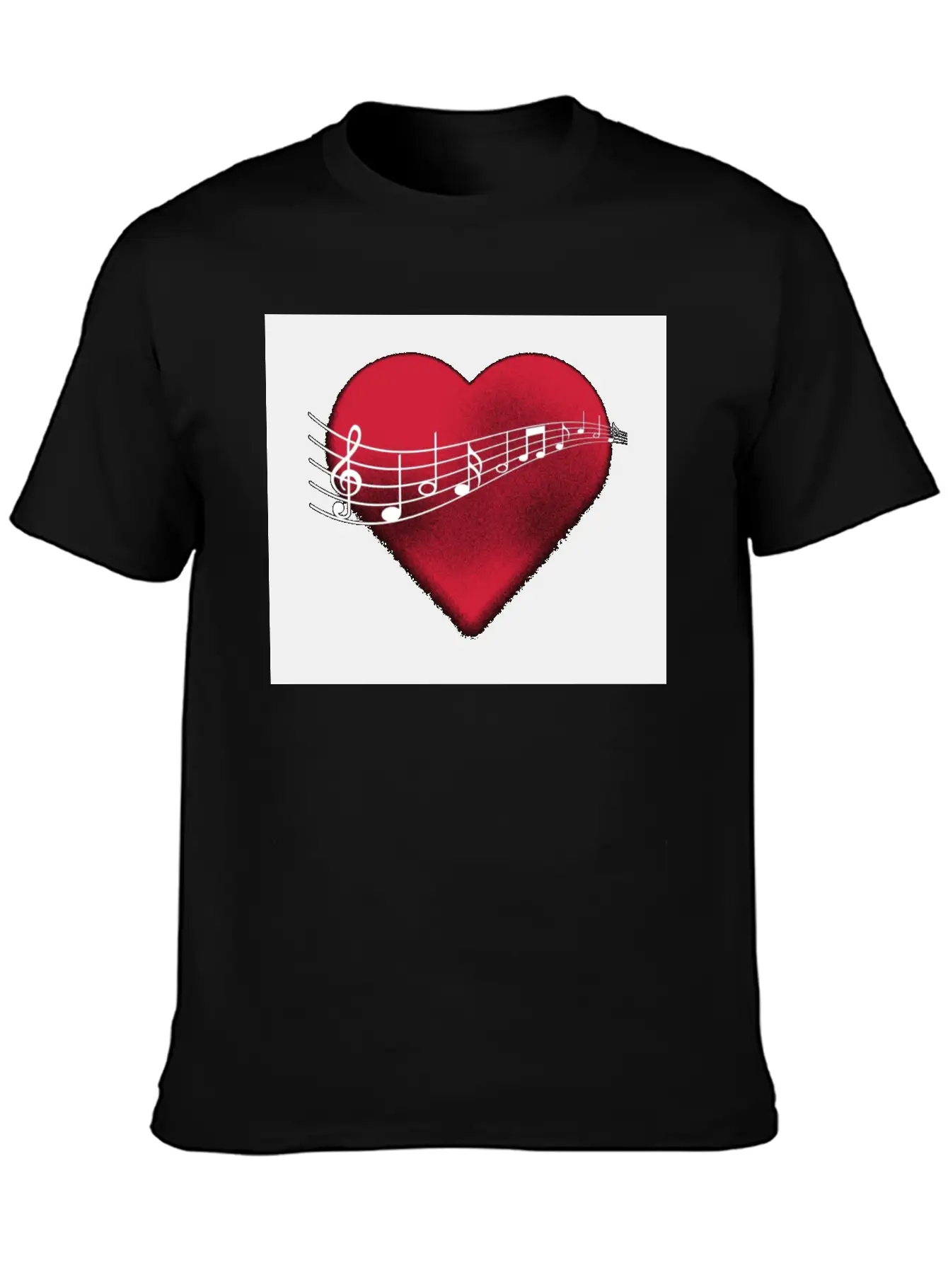Music In The Heart Comfortable Minimalist Graphic Tee – Summer Style Essential