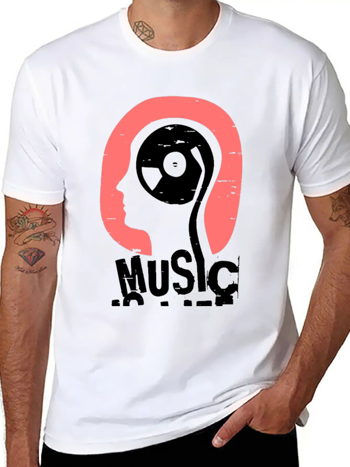 Music Is Life Comfortable Minimalist Graphic Tee – Summer Style Essential