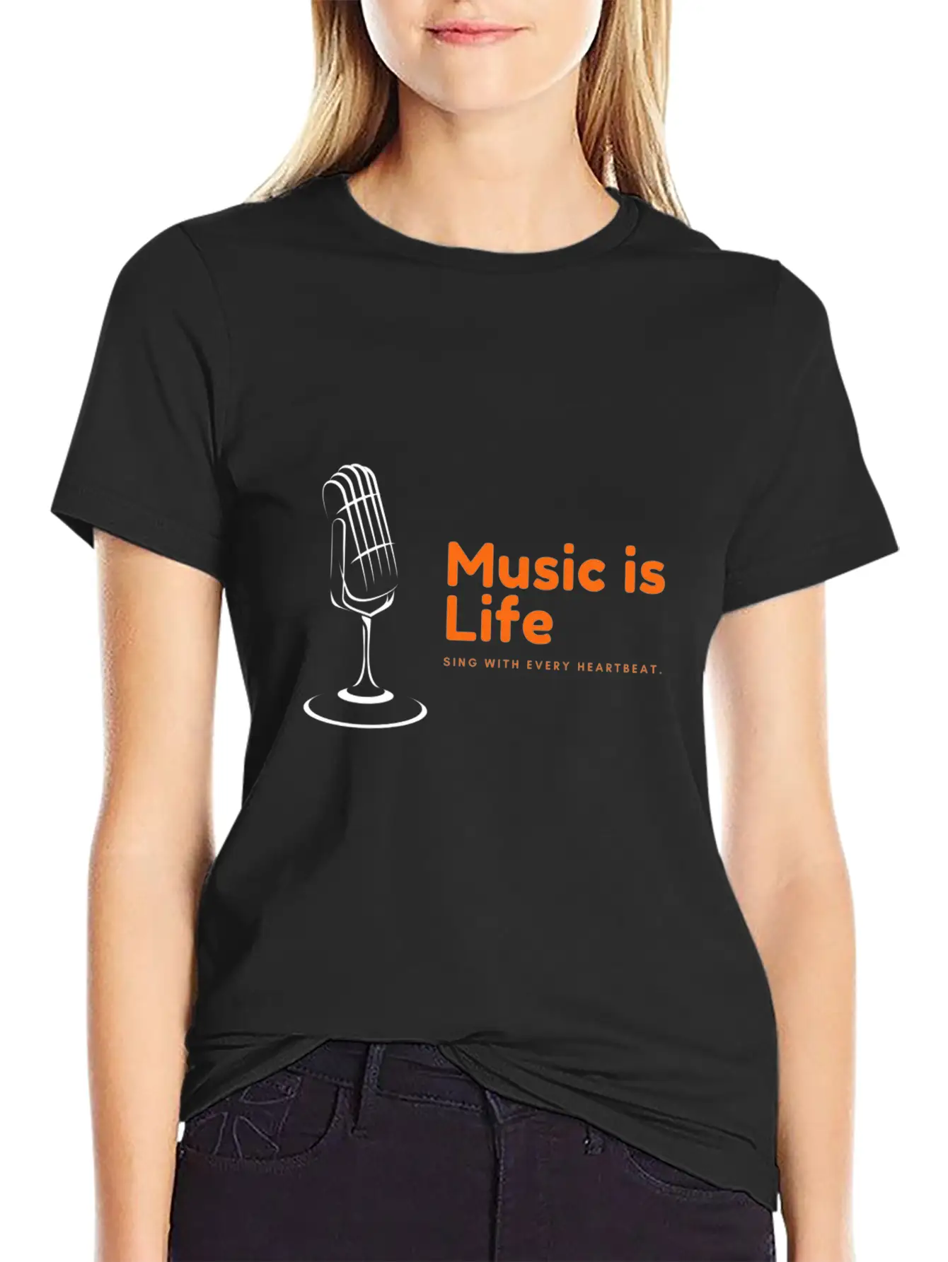 Music Is Life Stylish Everyday T-Shirt – Unisex Basic Cotton Tee