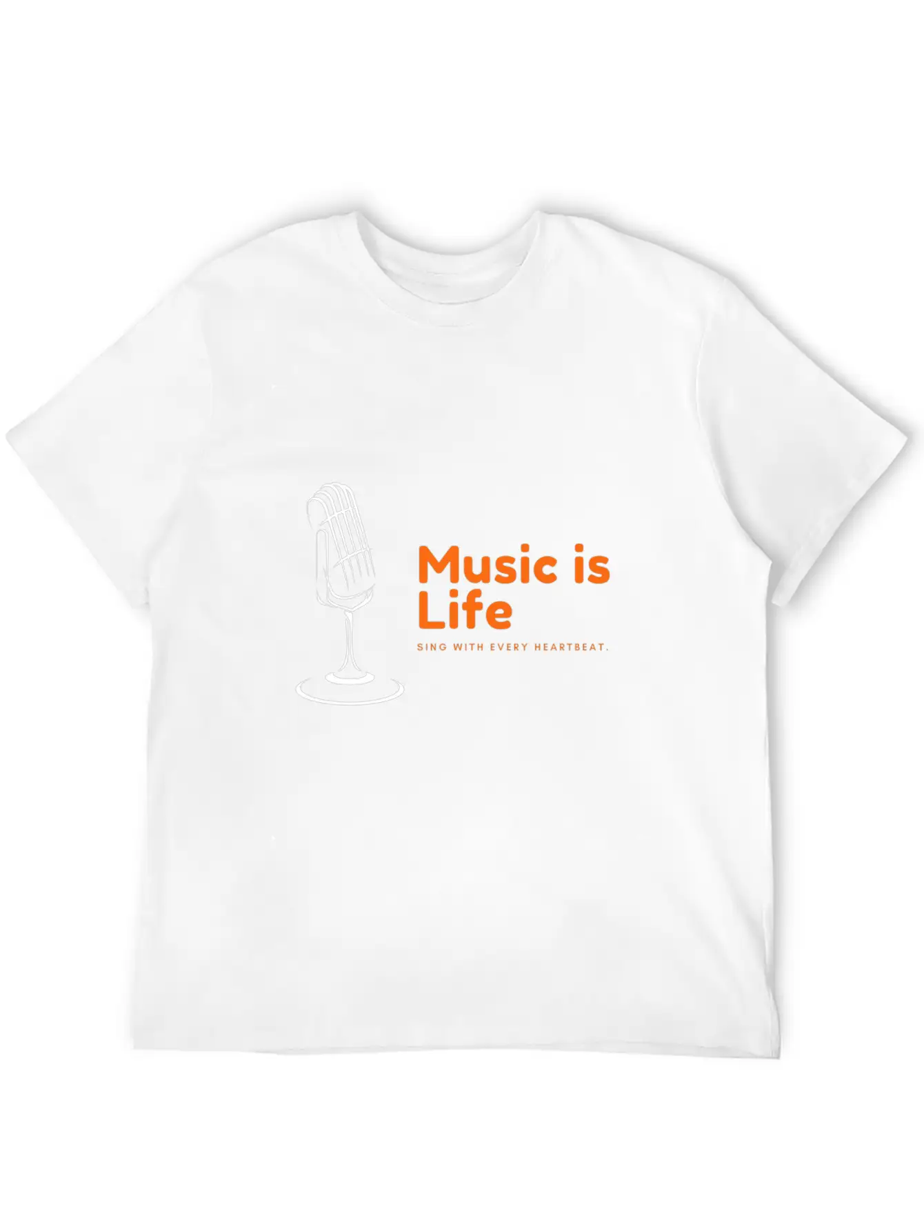 Music Is Life Stylish Everyday T-Shirt – Unisex Basic Cotton Tee