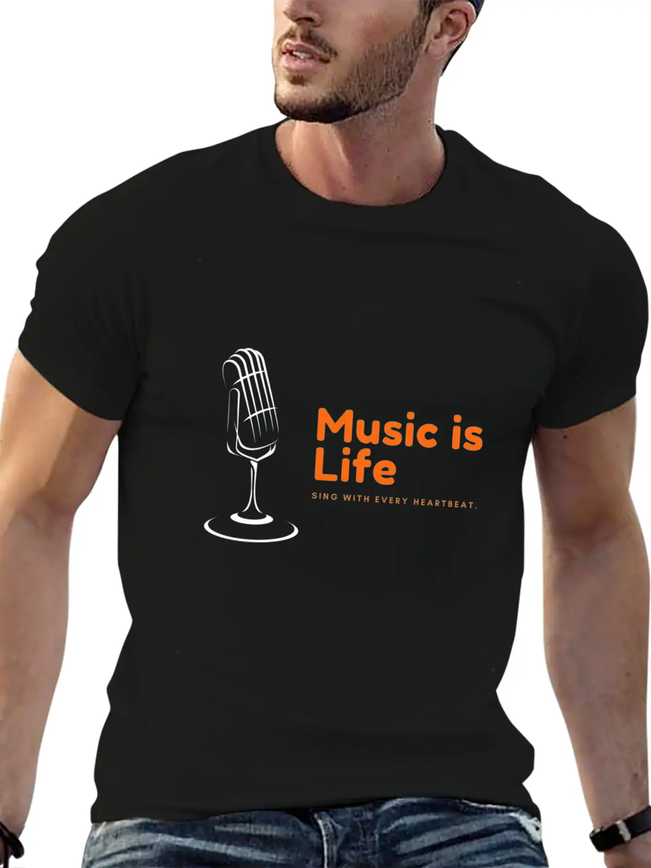 Music Is Life Stylish Everyday T-Shirt – Unisex Basic Cotton Tee