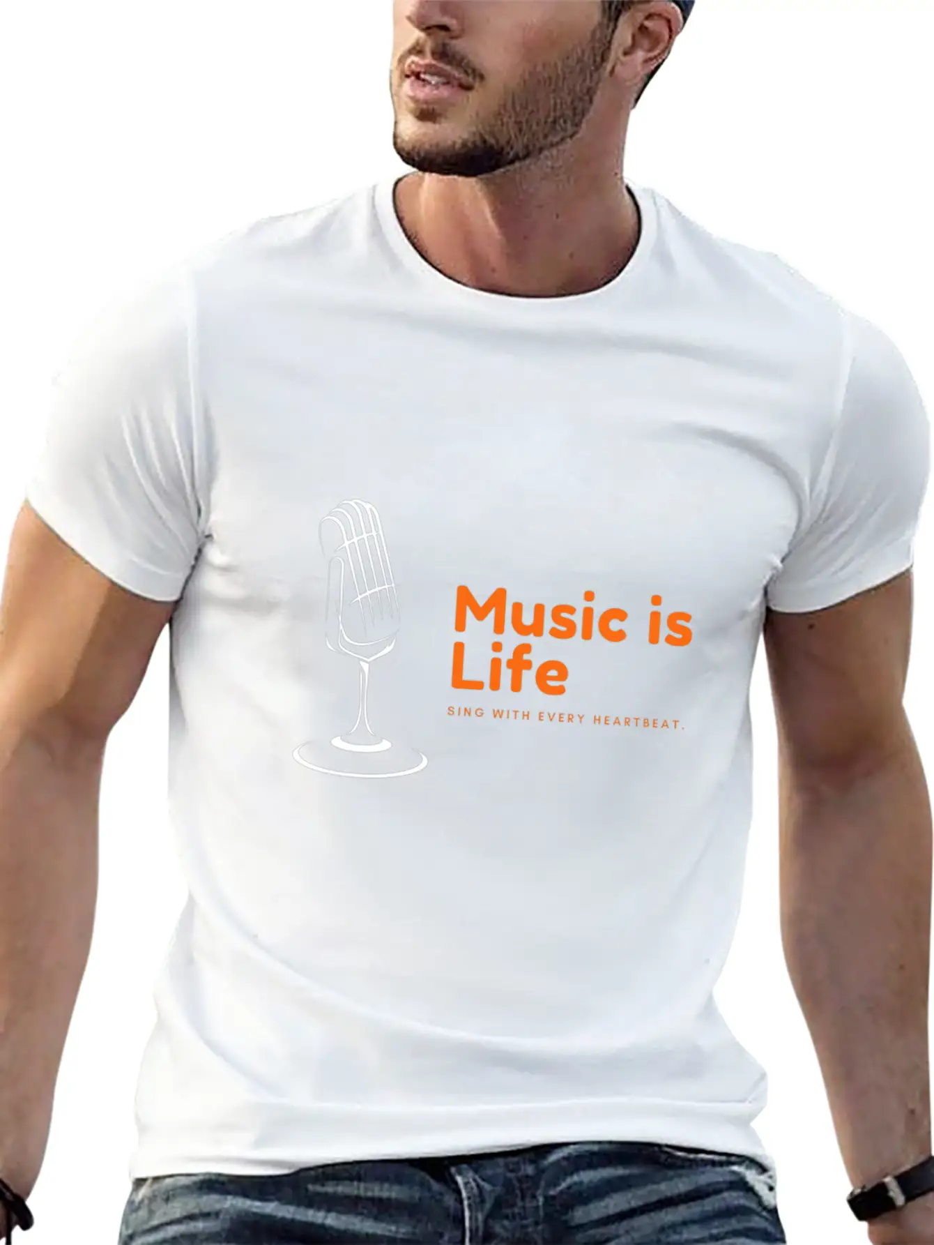 Music Is Life Stylish Everyday T-Shirt – Unisex Basic Cotton Tee