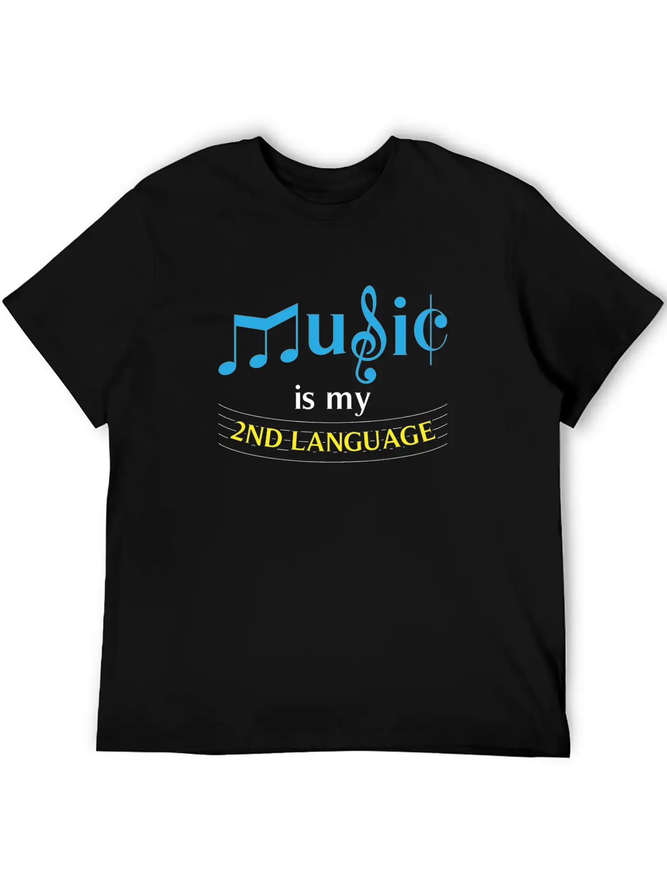 Music Is My 2nd Language Instrument Concert Singer Timeless Short Sleeve Tee – Comfy And Minimalist Design