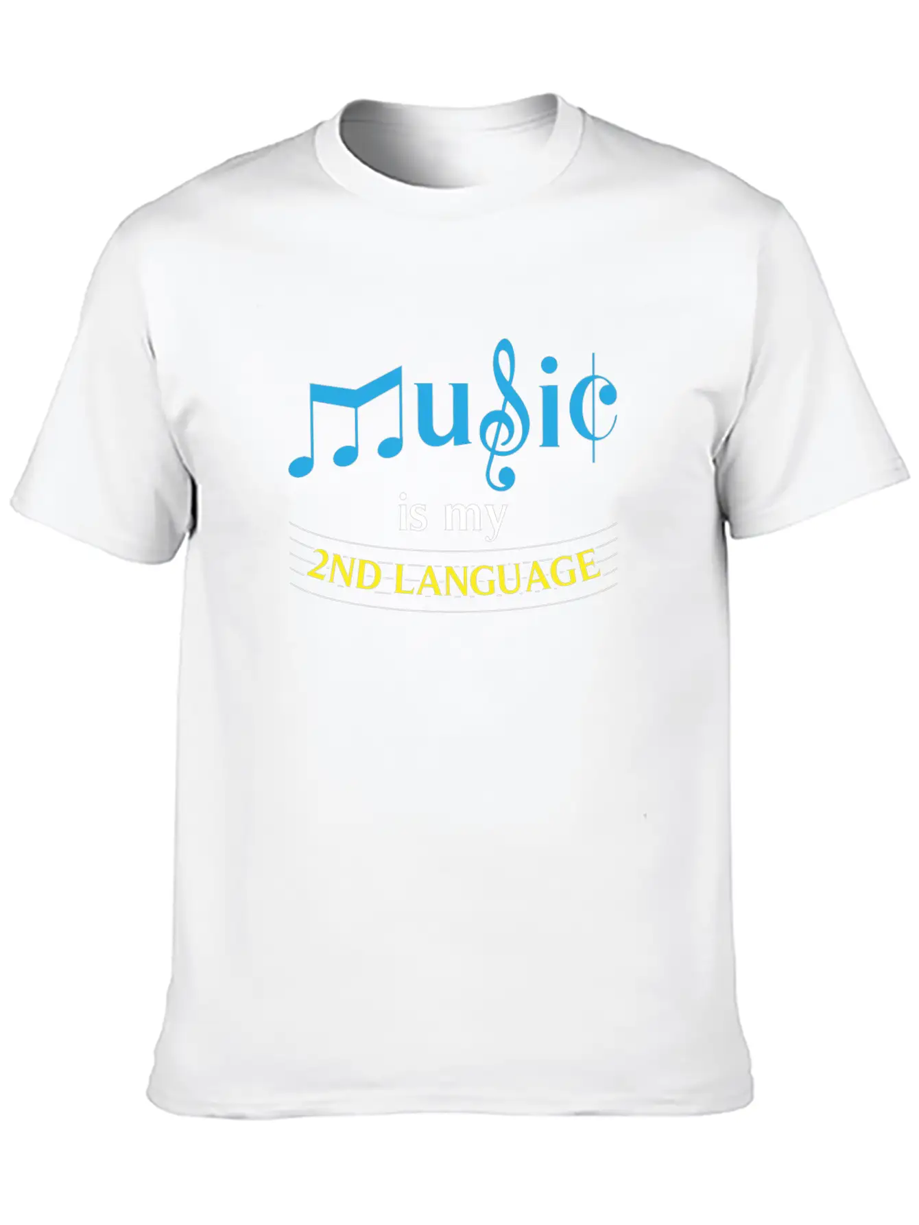 Music Is My 2nd Language Instrument Concert Singer Timeless Short Sleeve Tee – Comfy And Minimalist Design