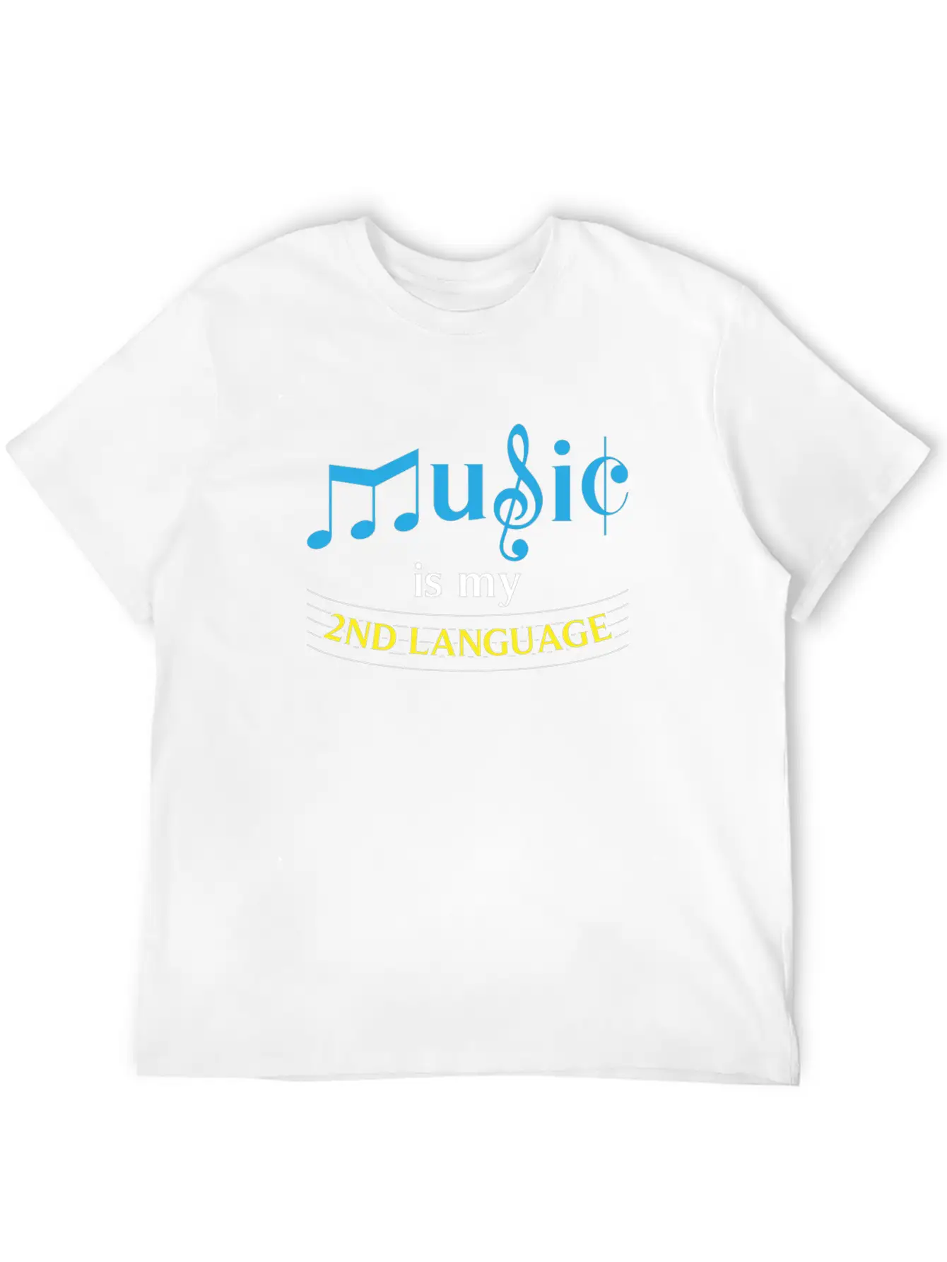 Music Is My 2nd Language Instrument Concert Singer Timeless Short Sleeve Tee – Comfy And Minimalist Design