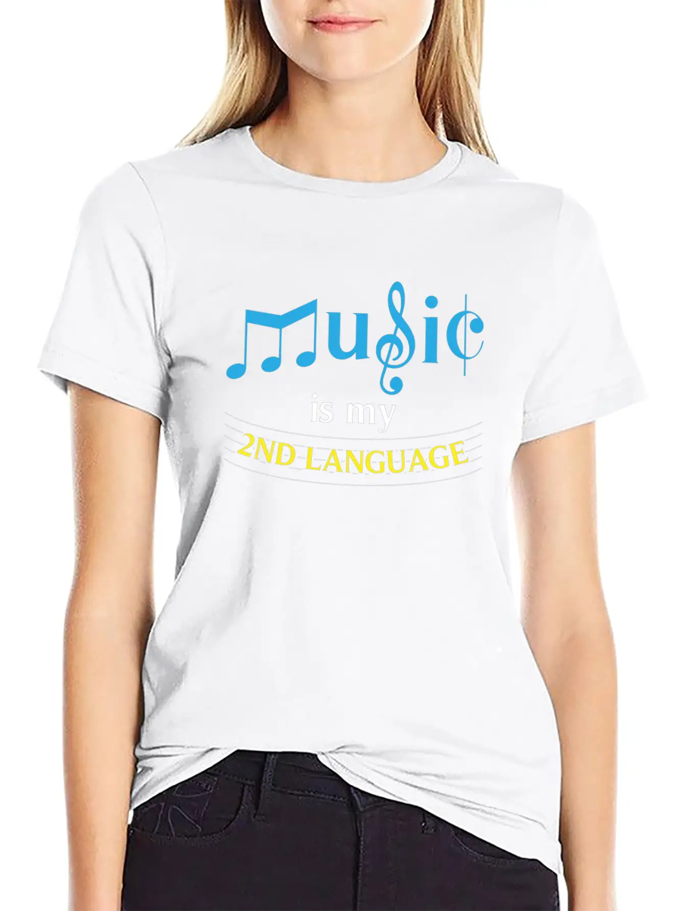 Music Is My 2nd Language Instrument Concert Singer Timeless Short Sleeve Tee – Comfy And Minimalist Design