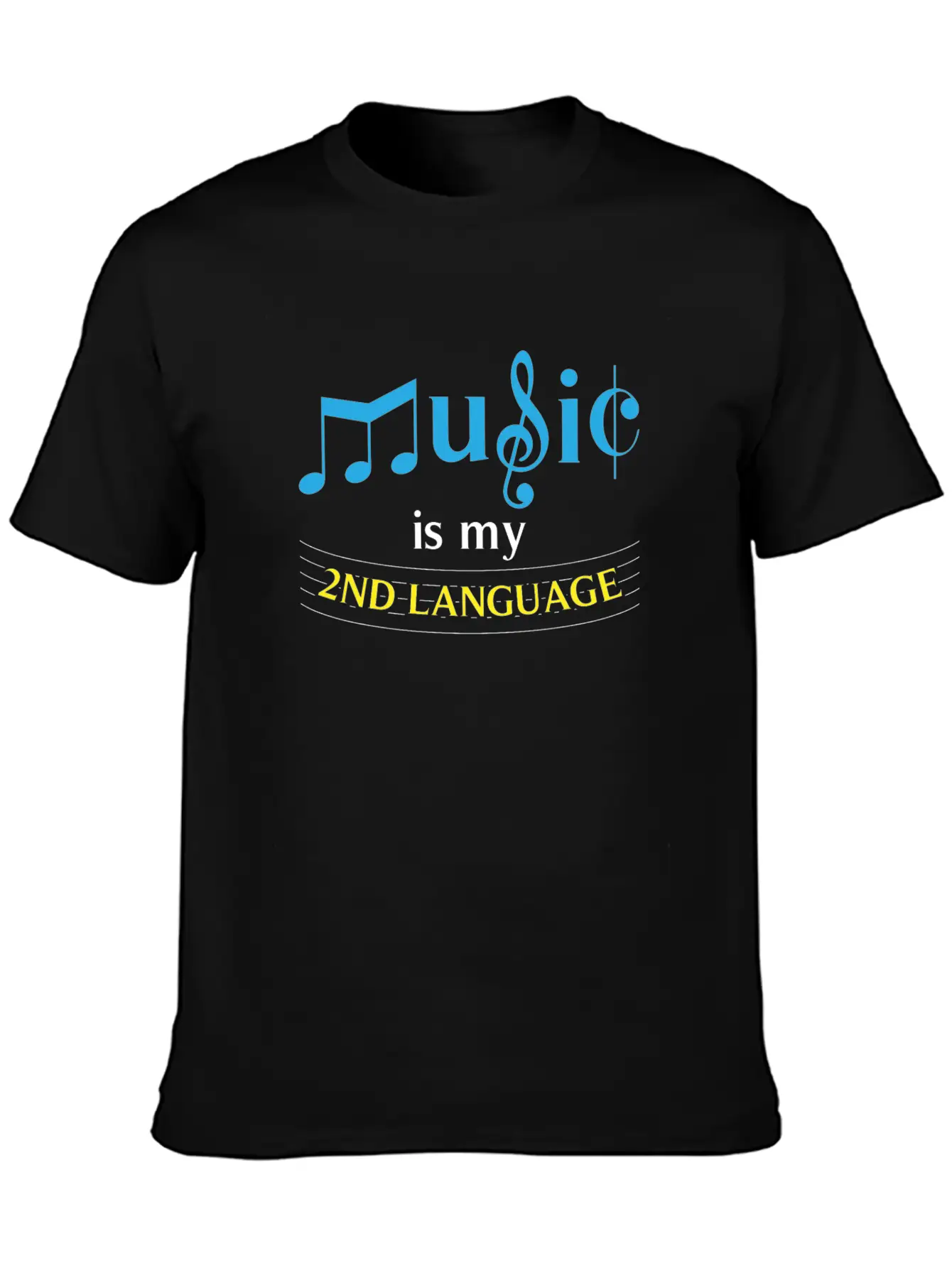 Music Is My 2nd Language Instrument Concert Singer Timeless Short Sleeve Tee – Comfy And Minimalist Design