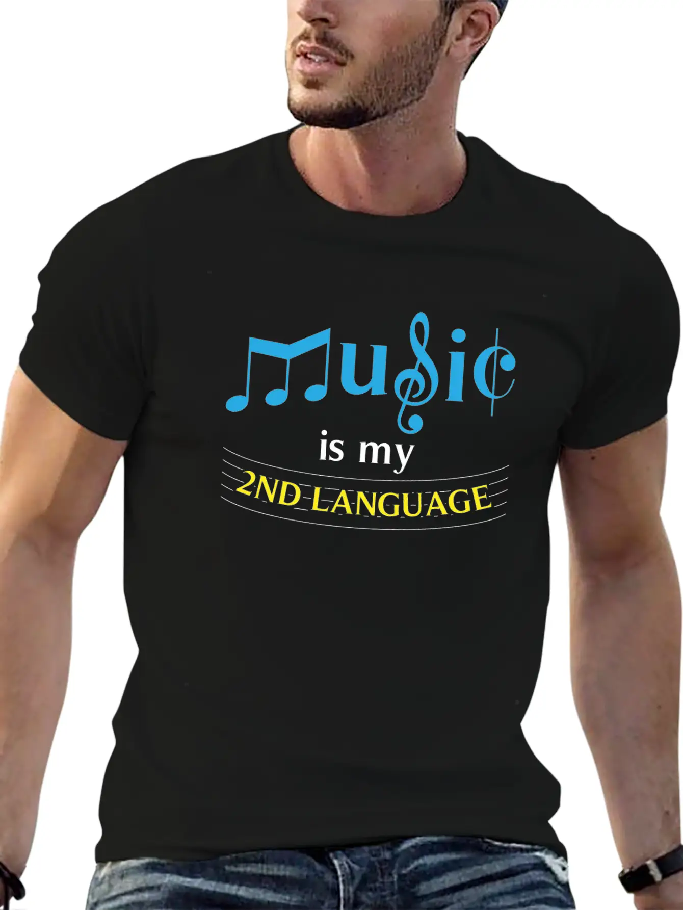 Music Is My 2nd Language Instrument Concert Singer Timeless Short Sleeve Tee – Comfy And Minimalist Design