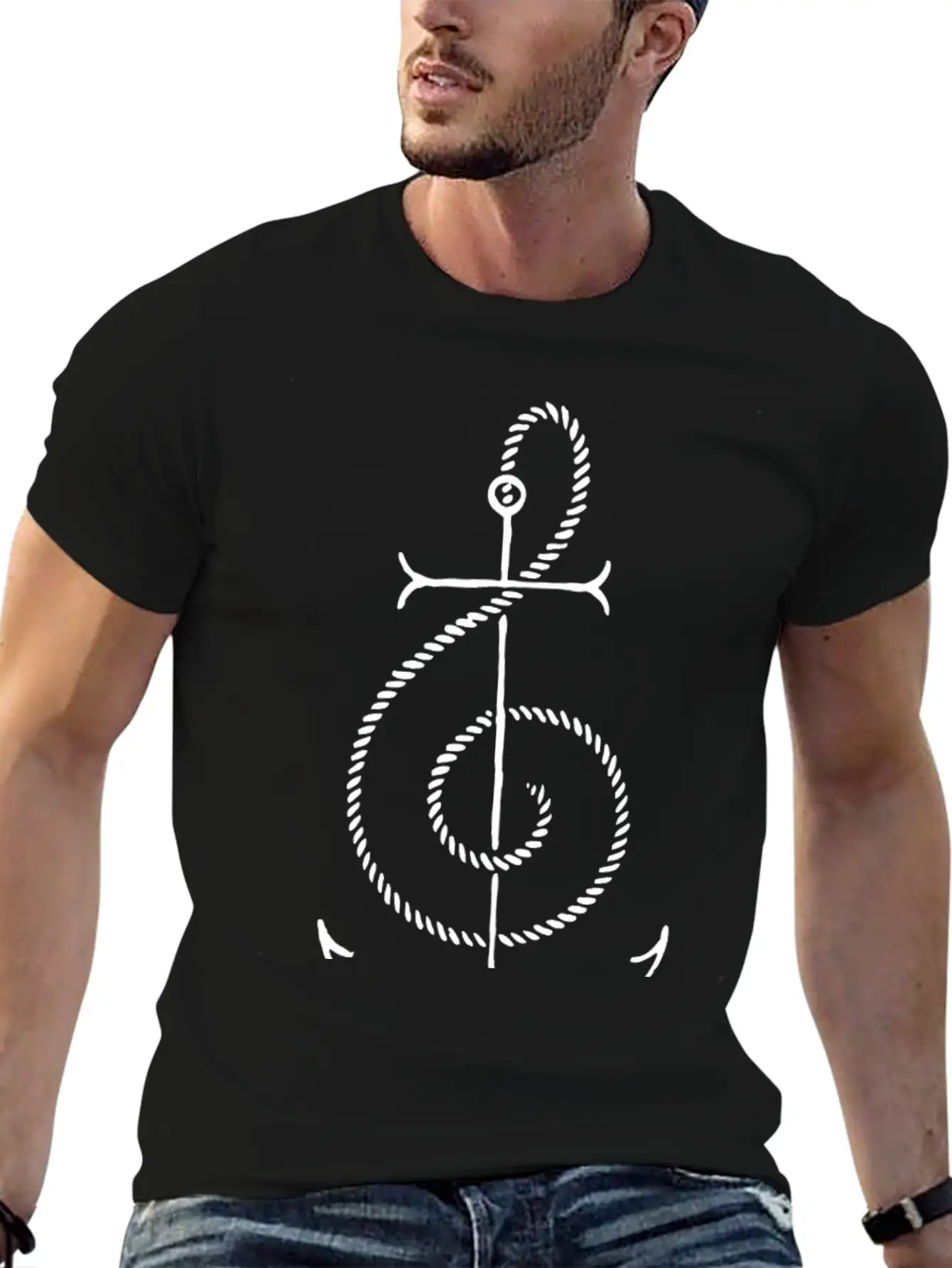 Music Is My Anchor Stylish Everyday T-Shirt – Unisex Basic Cotton Tee