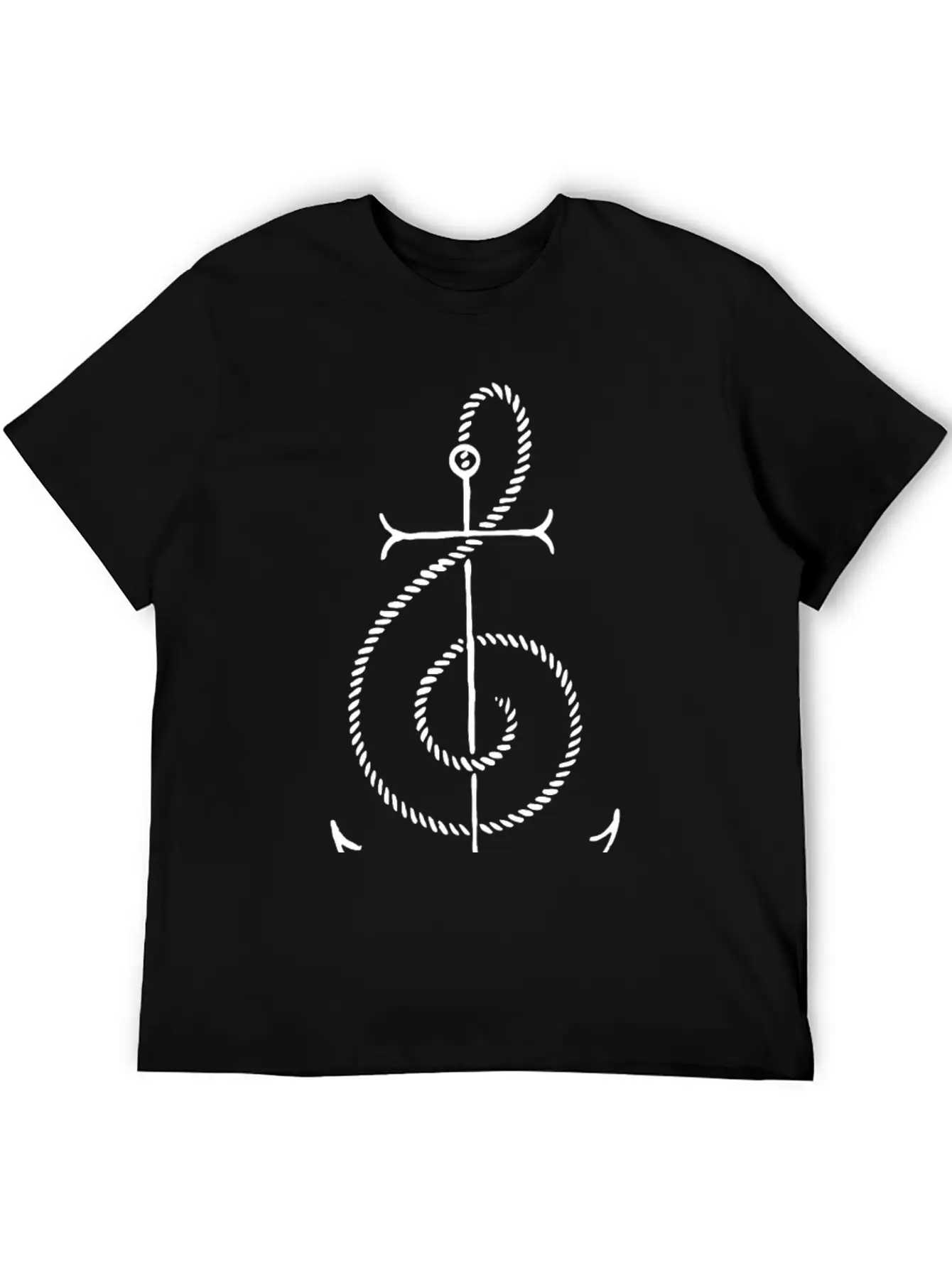 Music Is My Anchor Unisex Short Sleeve Soft Cotton T-Shirt – Casual Everyday Wear