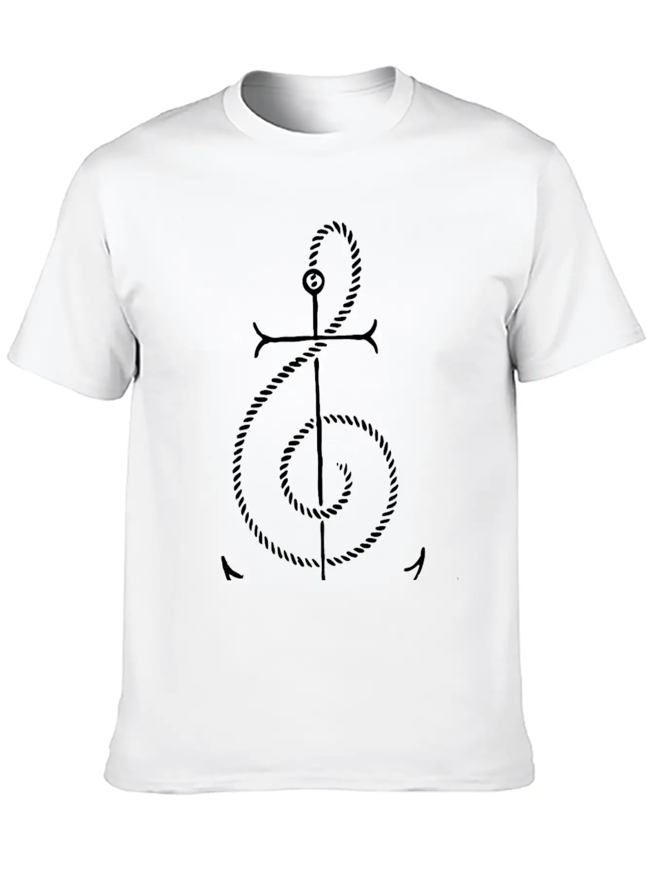 Music Is My Anchor Unisex Short Sleeve Soft Cotton T-Shirt – Casual Everyday Wear