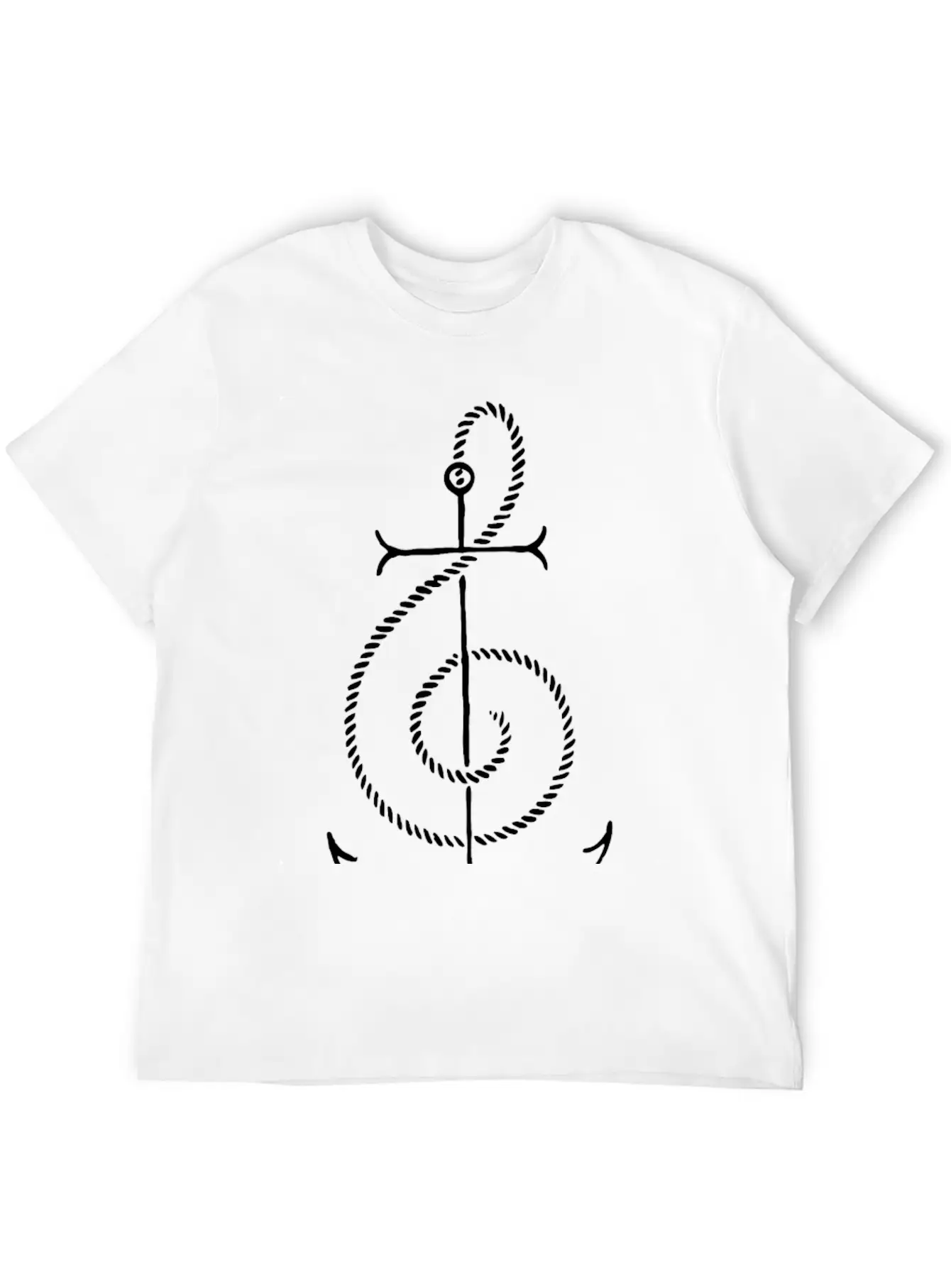 Music Is My Anchor Unisex Short Sleeve Soft Cotton T-Shirt – Casual Everyday Wear