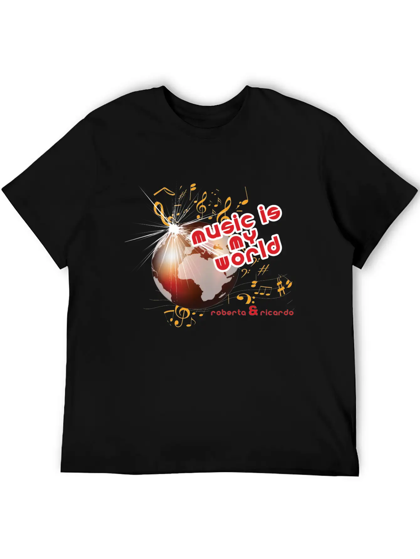 Music Is My World Unisex Short Sleeve Soft Cotton T-Shirt – Casual Everyday Wear