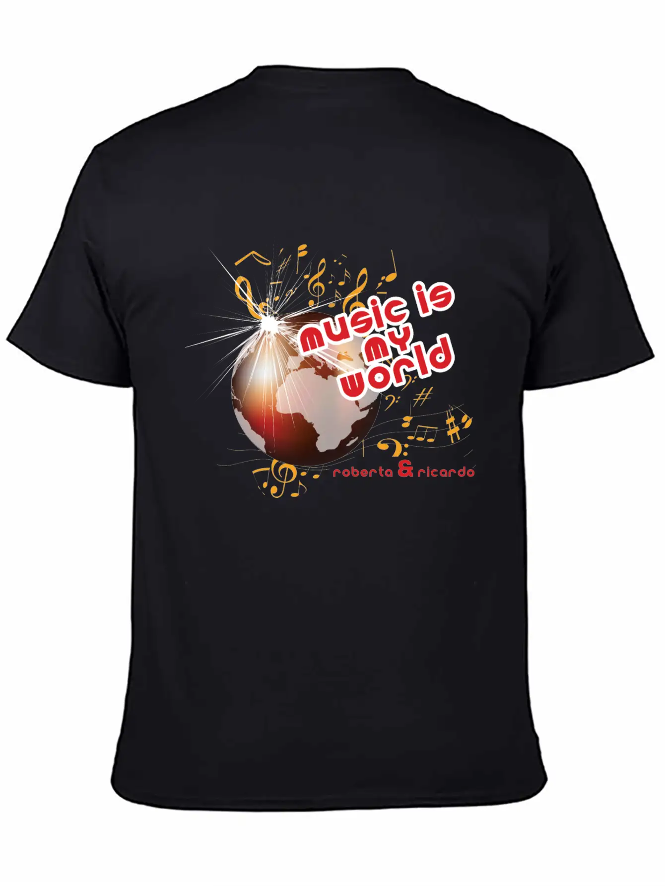 Music Is My World Unisex Short Sleeve Soft Cotton T-Shirt – Casual Everyday Wear