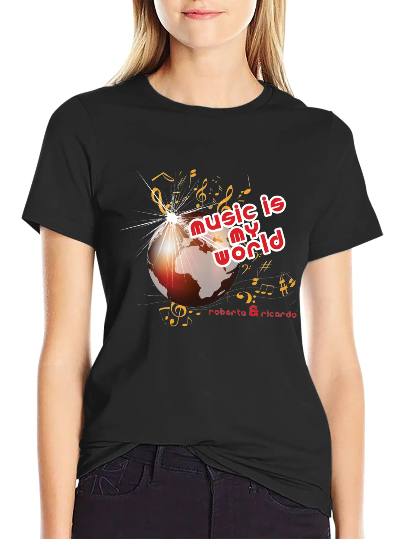 Music Is My World Unisex Short Sleeve Soft Cotton T-Shirt – Casual Everyday Wear