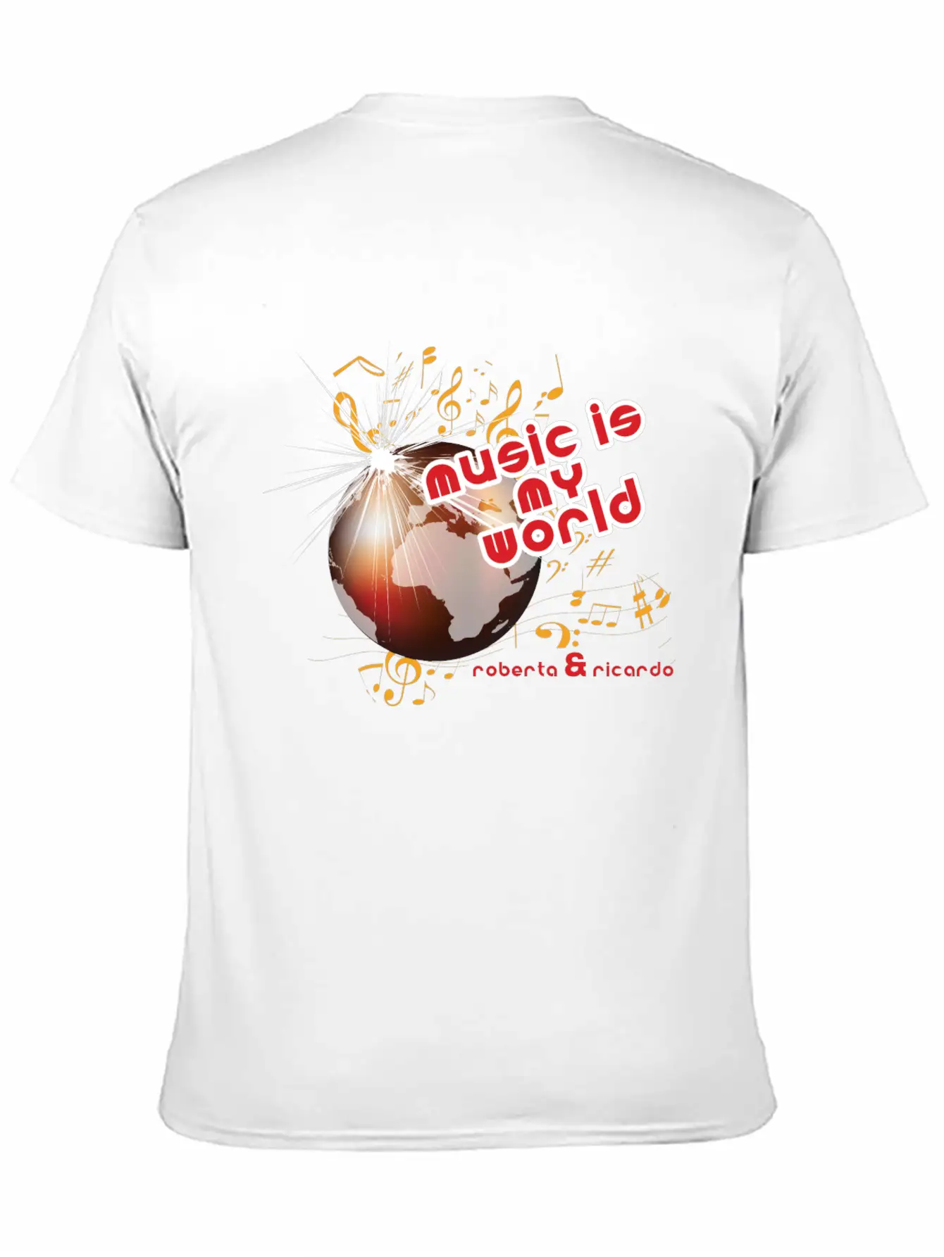 Music Is My World Unisex Short Sleeve Soft Cotton T-Shirt – Casual Everyday Wear