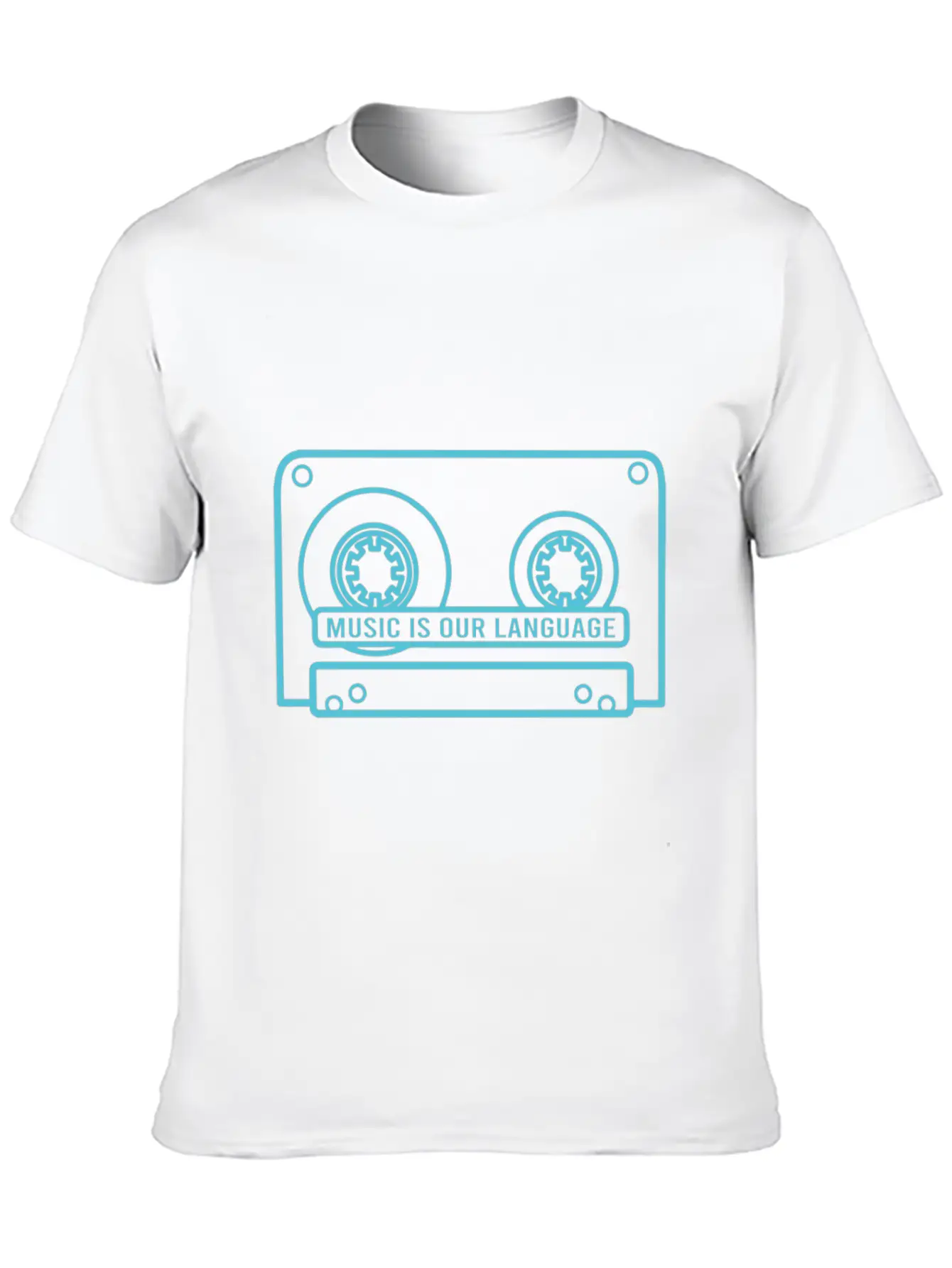 Music Is Our Language - Music Lover Timeless Short Sleeve Tee – Comfy And Minimalist Design