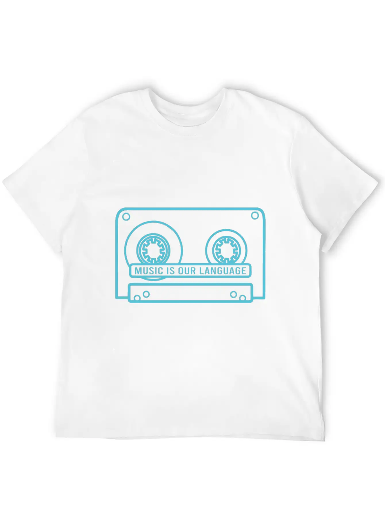 Music Is Our Language - Music Lover Timeless Short Sleeve Tee – Comfy And Minimalist Design