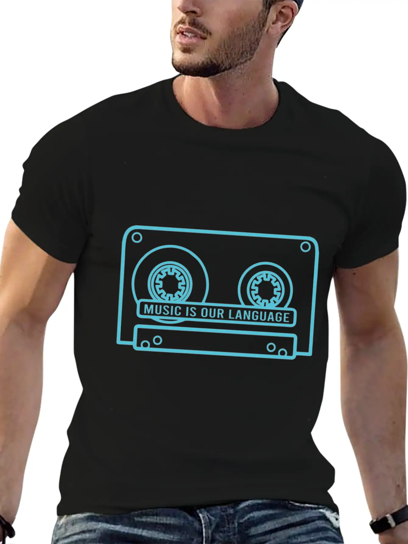 Music Is Our Language - Music Lover Timeless Short Sleeve Tee – Comfy And Minimalist Design
