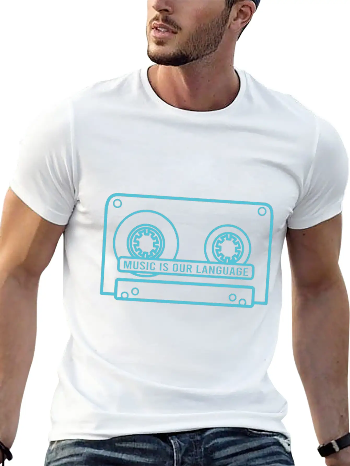Music Is Our Language - Music Lover Timeless Short Sleeve Tee – Comfy And Minimalist Design