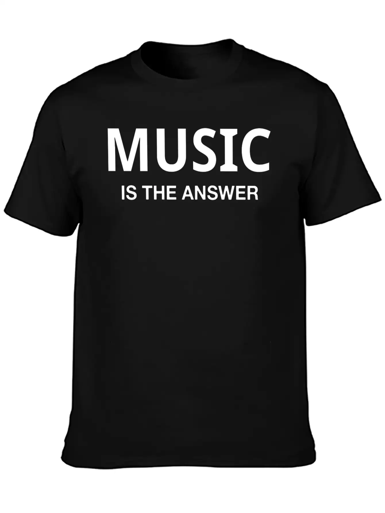 MUSIC IS THE ANSWER Comfortable Minimalist Graphic Tee – Summer Style Essential