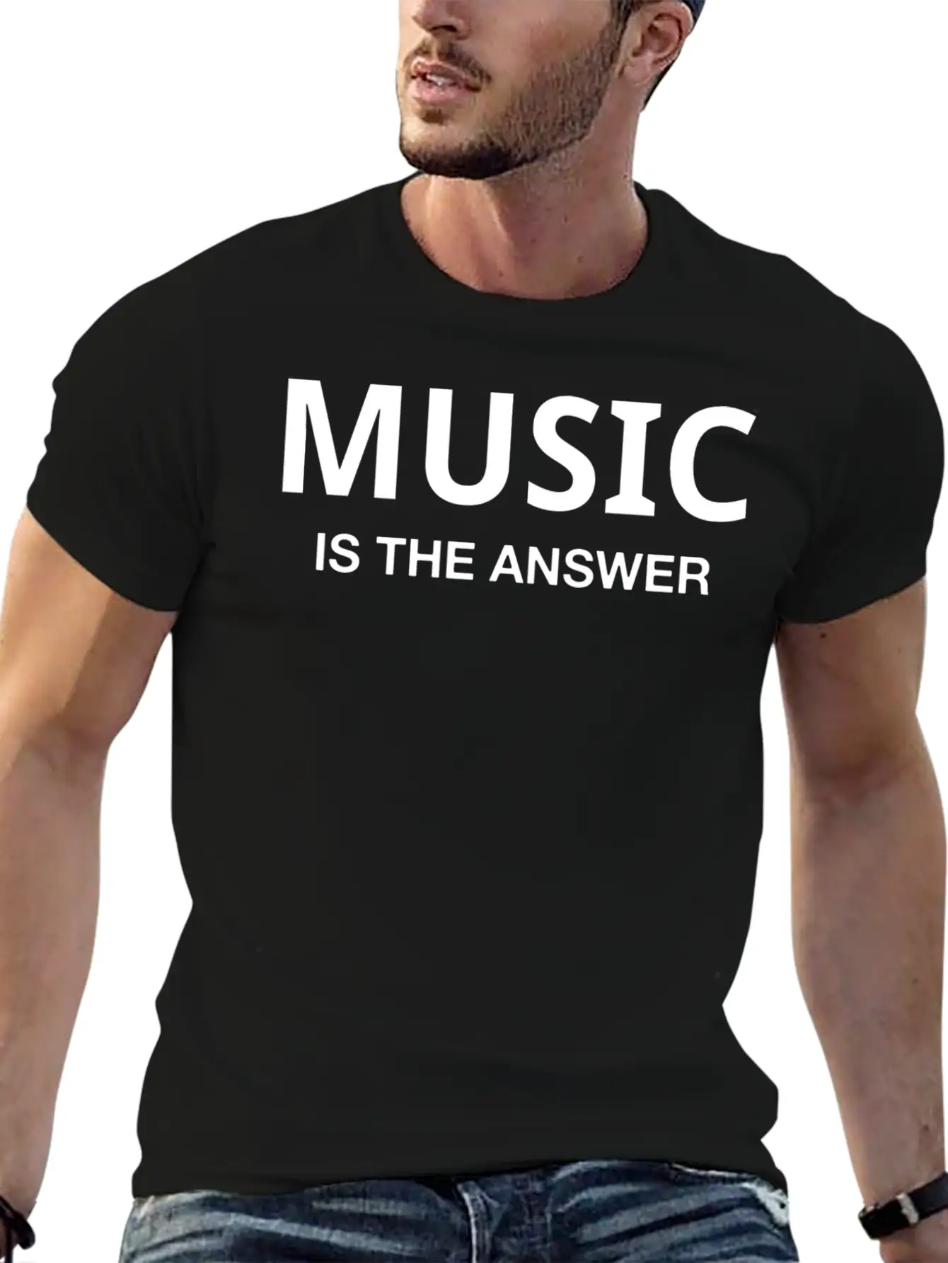 MUSIC IS THE ANSWER Comfortable Minimalist Graphic Tee – Summer Style Essential