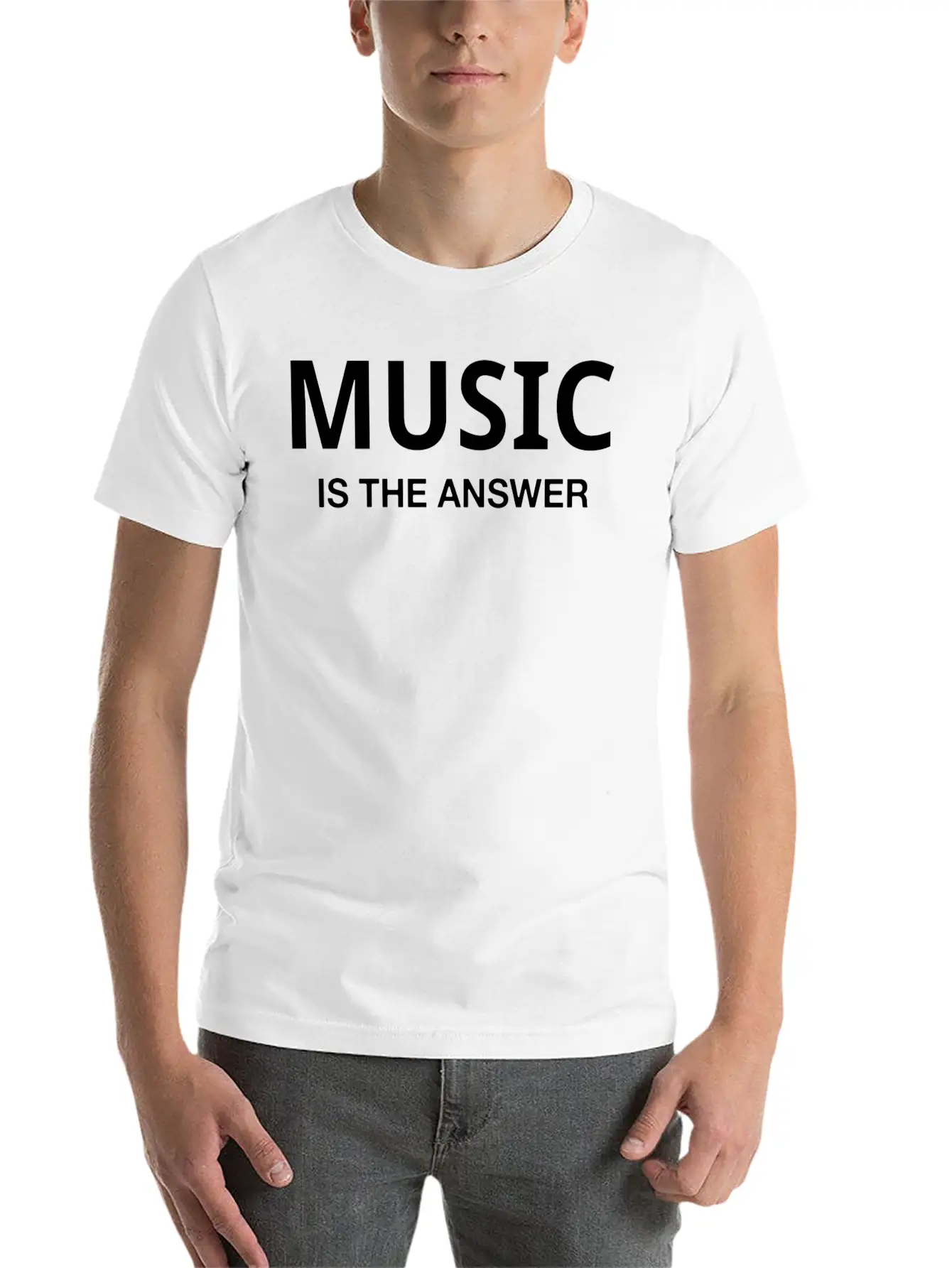 MUSIC IS THE ANSWER Comfortable Minimalist Graphic Tee – Summer Style Essential