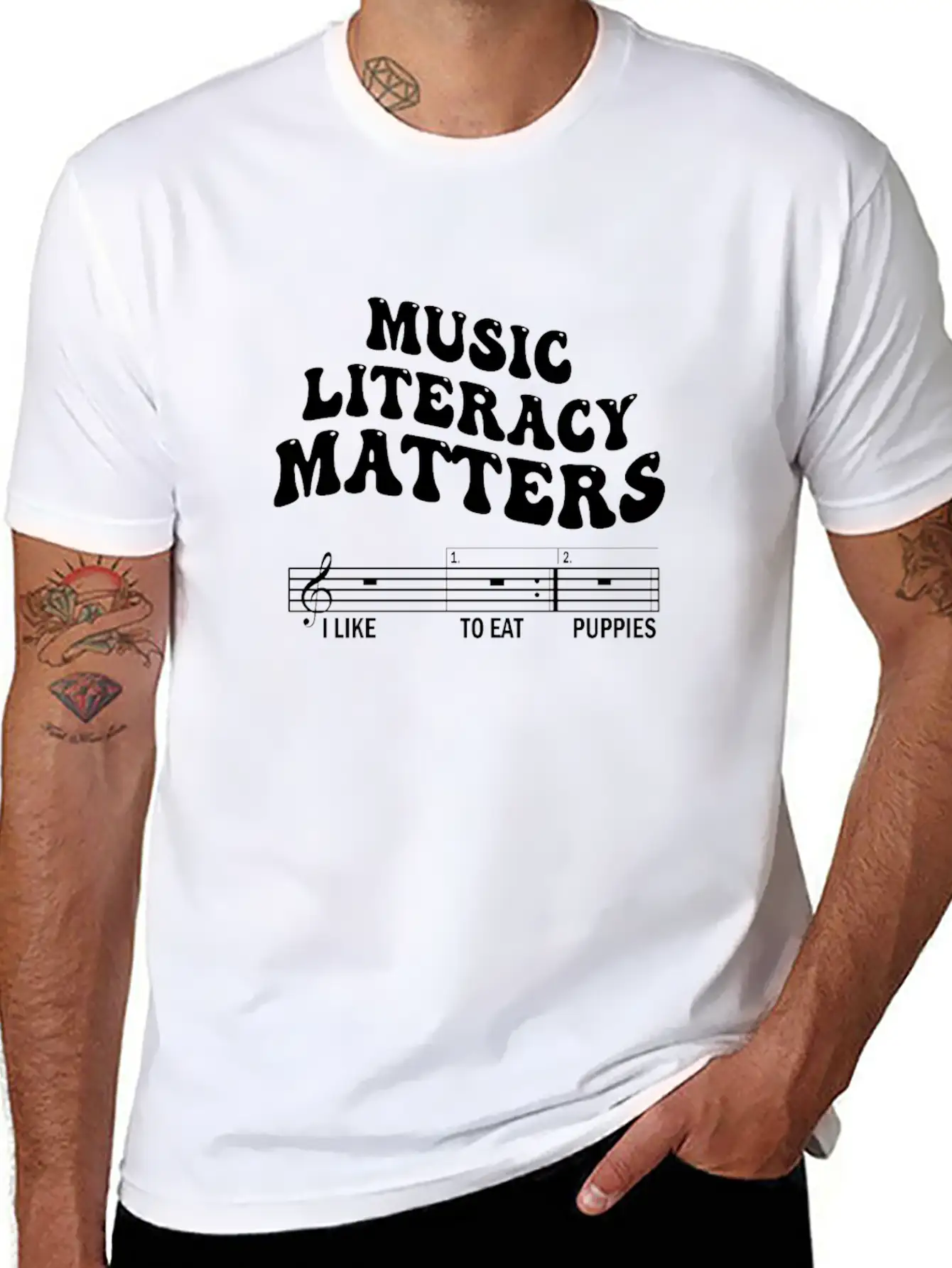 Music Literacy Matters Stylish Everyday T-Shirt – Unisex Basic Cotton Tee