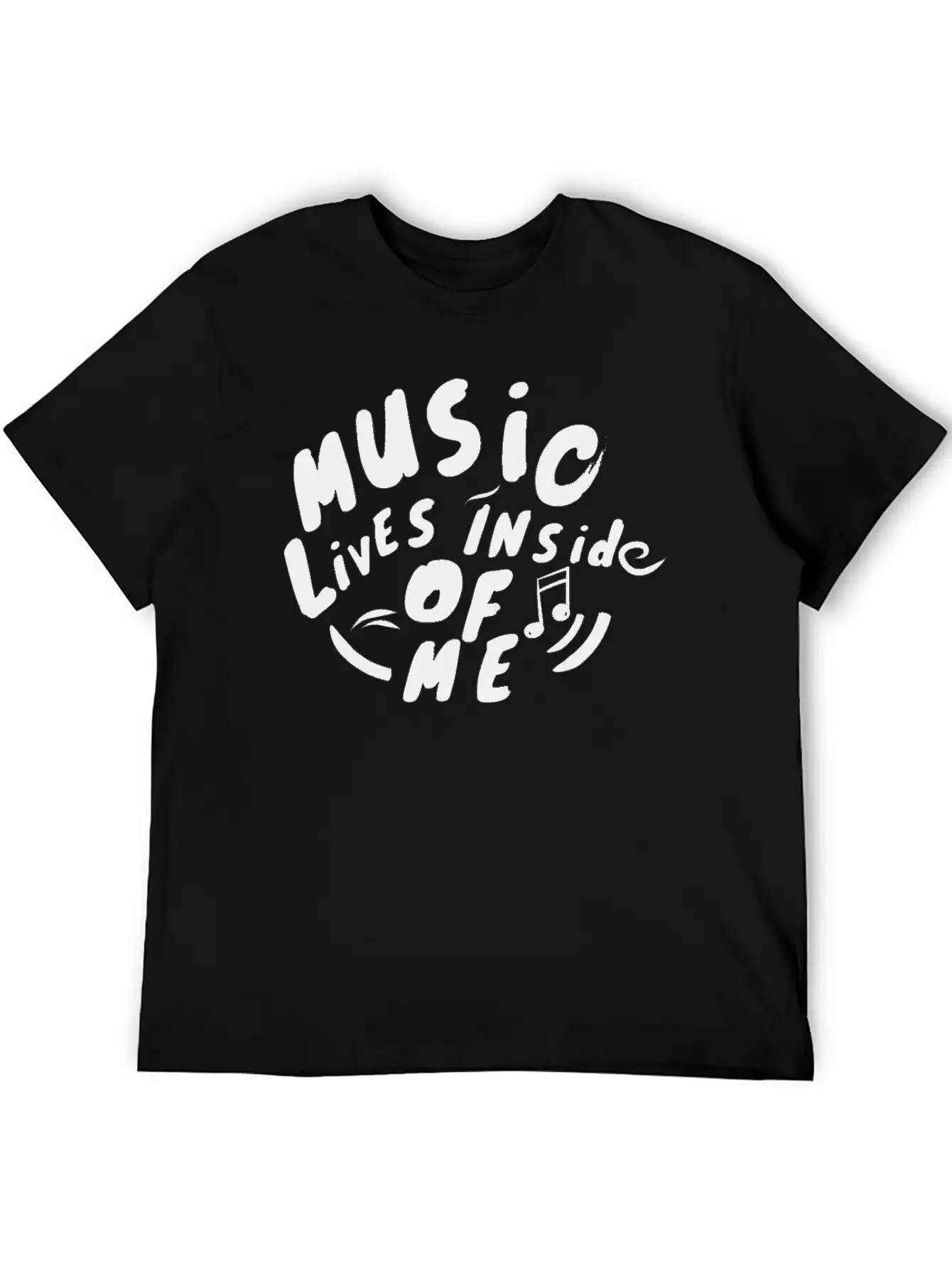 Music Lives Inside Of Me Unisex Short Sleeve Soft Cotton T-Shirt – Casual Everyday Wear