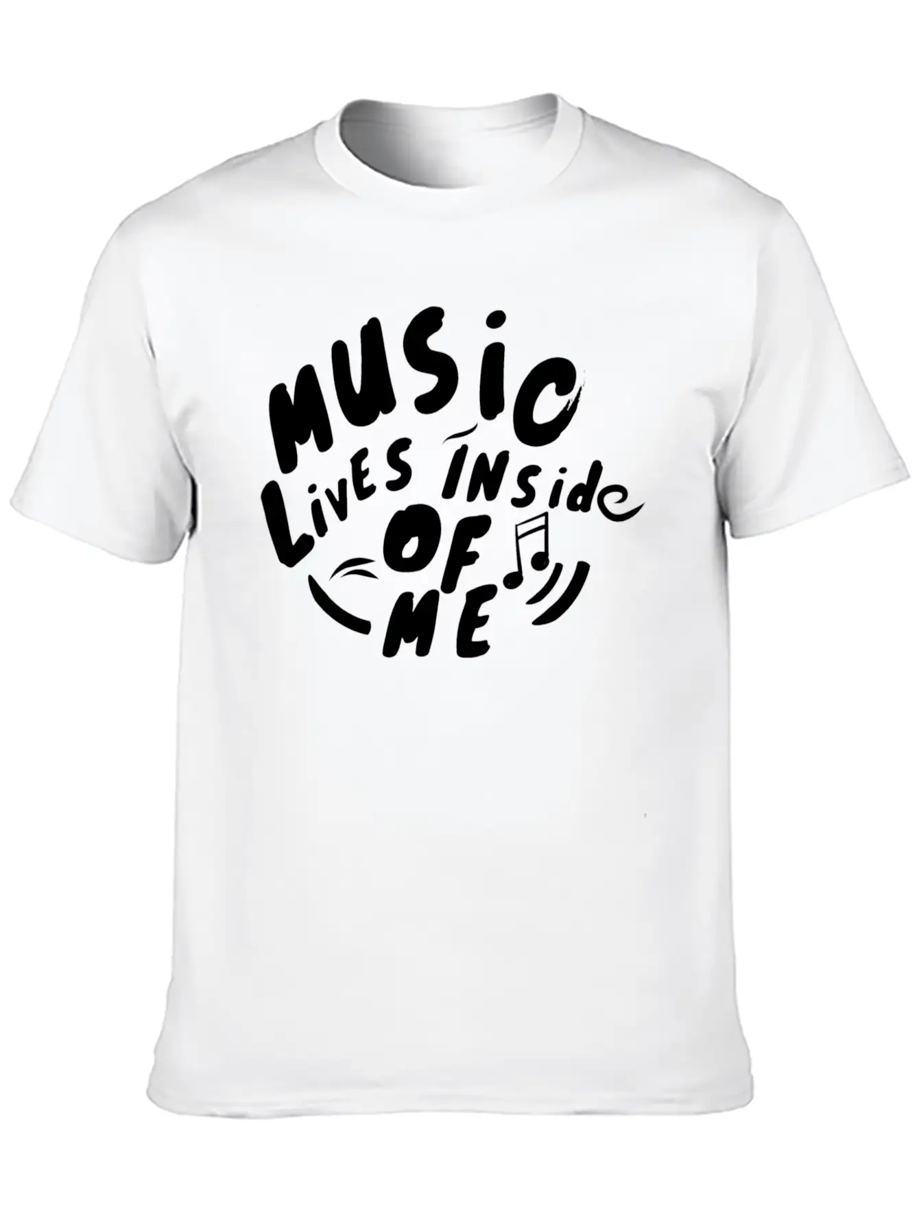 Music Lives Inside Of Me Unisex Short Sleeve Soft Cotton T-Shirt – Casual Everyday Wear