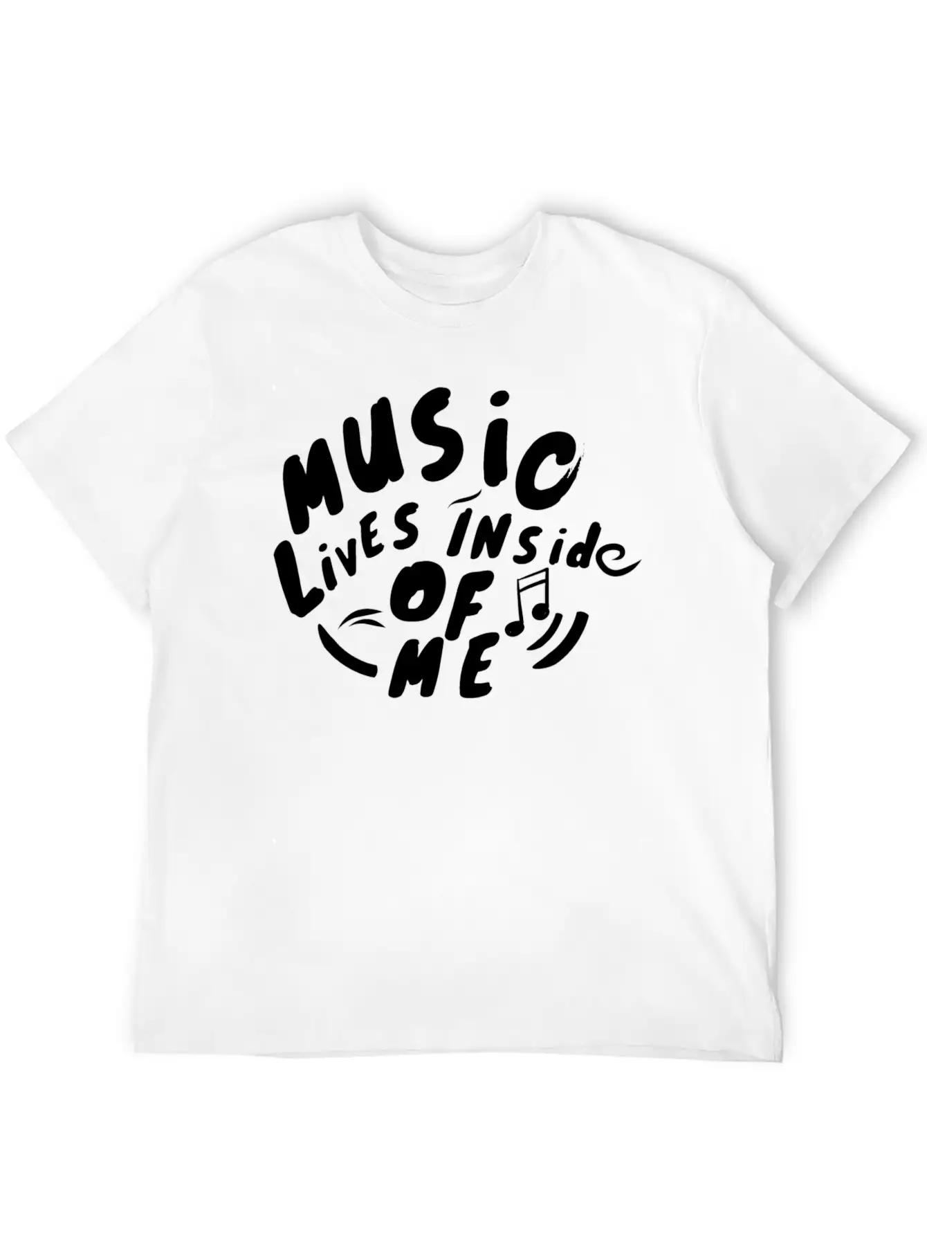 Music Lives Inside Of Me Unisex Short Sleeve Soft Cotton T-Shirt – Casual Everyday Wear