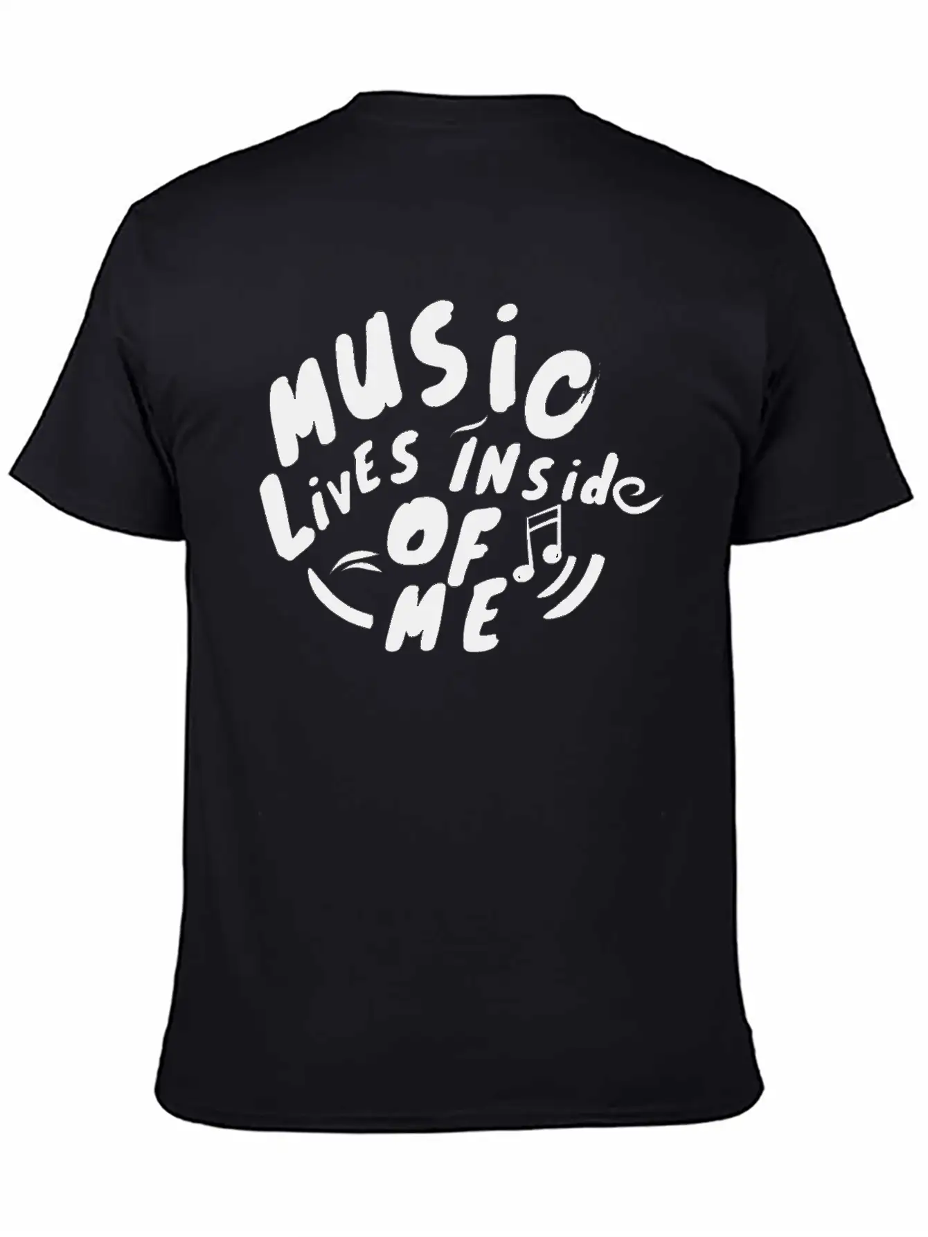 Music Lives Inside Of Me Unisex Short Sleeve Soft Cotton T-Shirt – Casual Everyday Wear